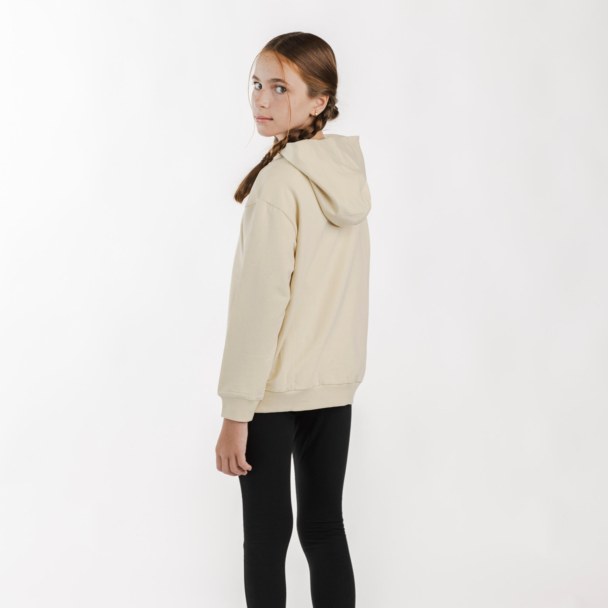 Sudadera con capucha de algodón  Miércoles Niña blanca 3/5