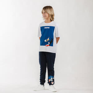Pantalón chándal algodón Niño Sonic azul