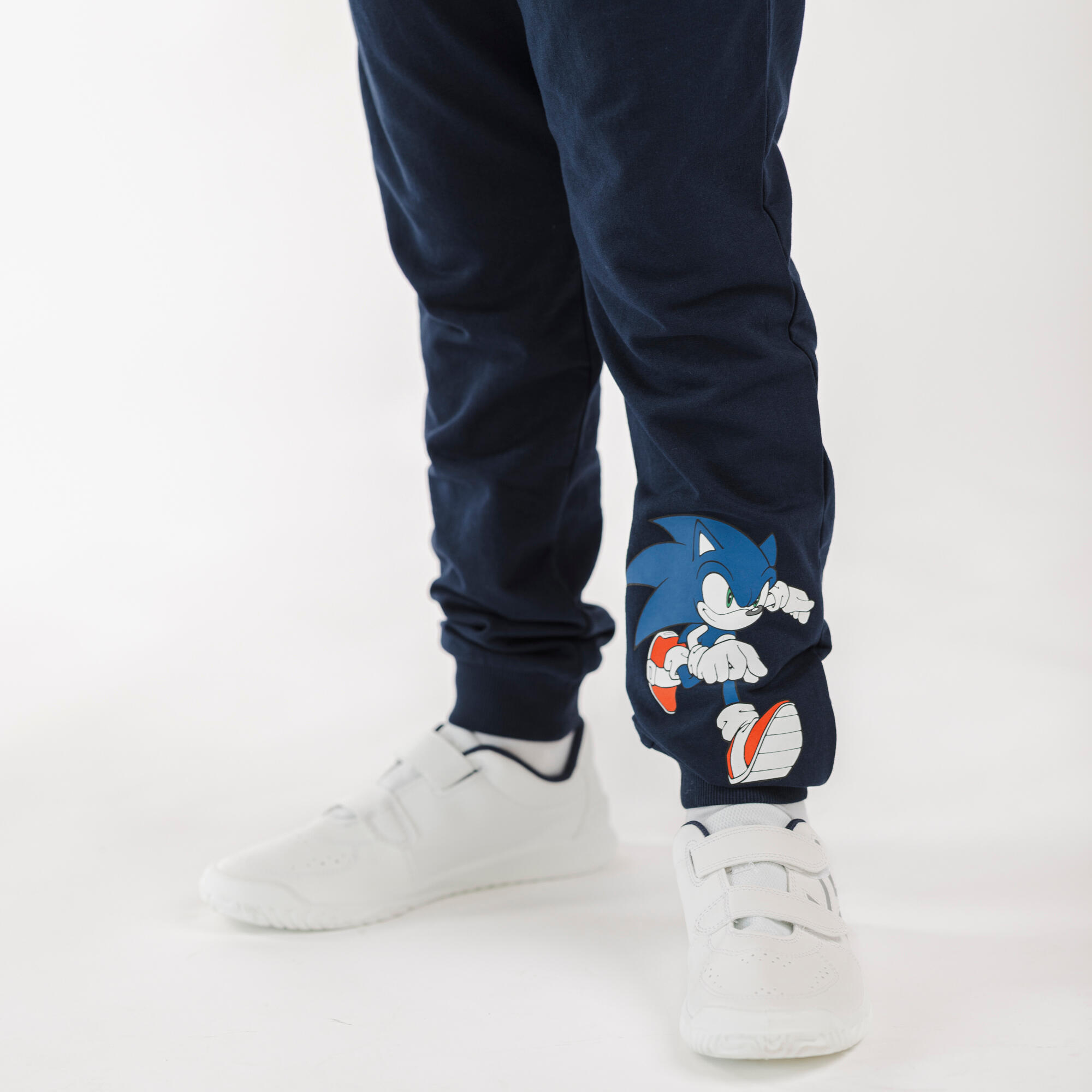 Pantalón chándal algodón Niño  Sonic azul 4/4