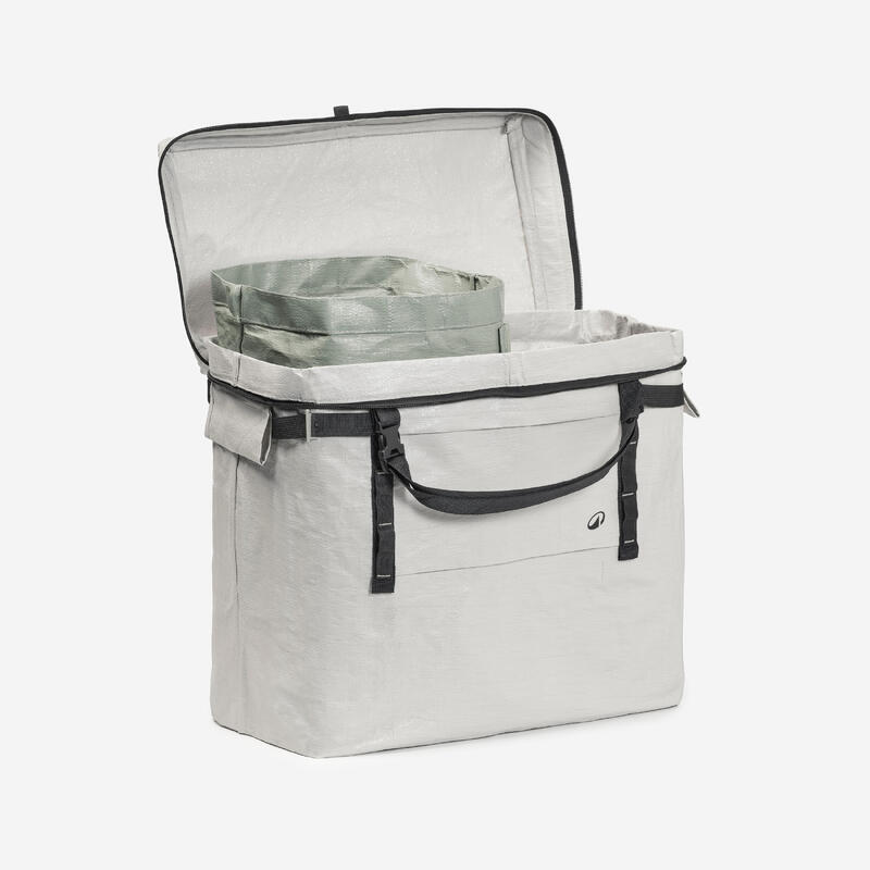 Pubelă de camping, 2 compartiment, modulară de 30-50 L