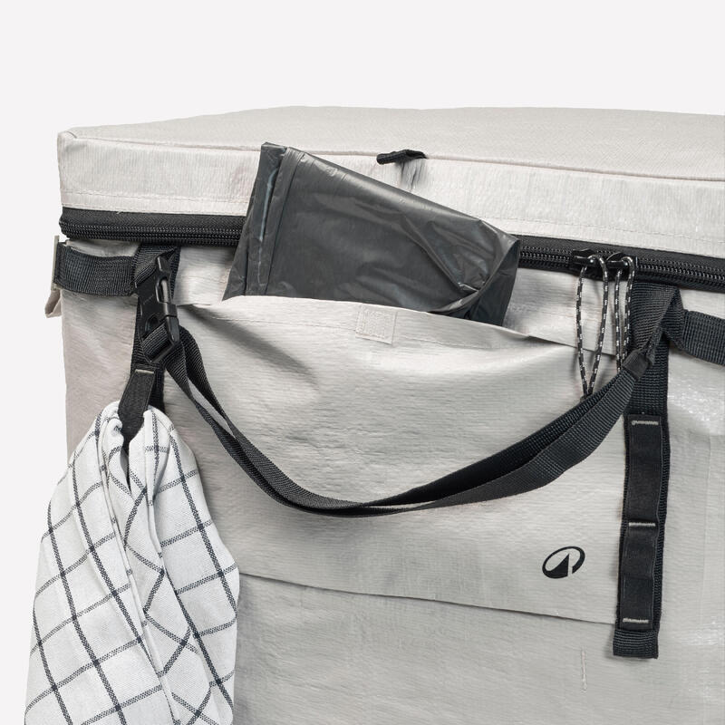 Pubelă de camping, 2 compartiment, modulară de 30-50 L