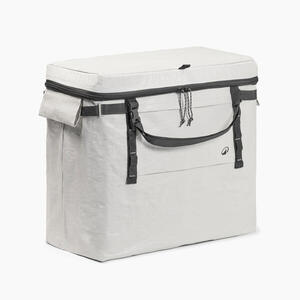 Contenedor de reciclaje camping, 2 compartimentos, modulable de 30 a 50 L.