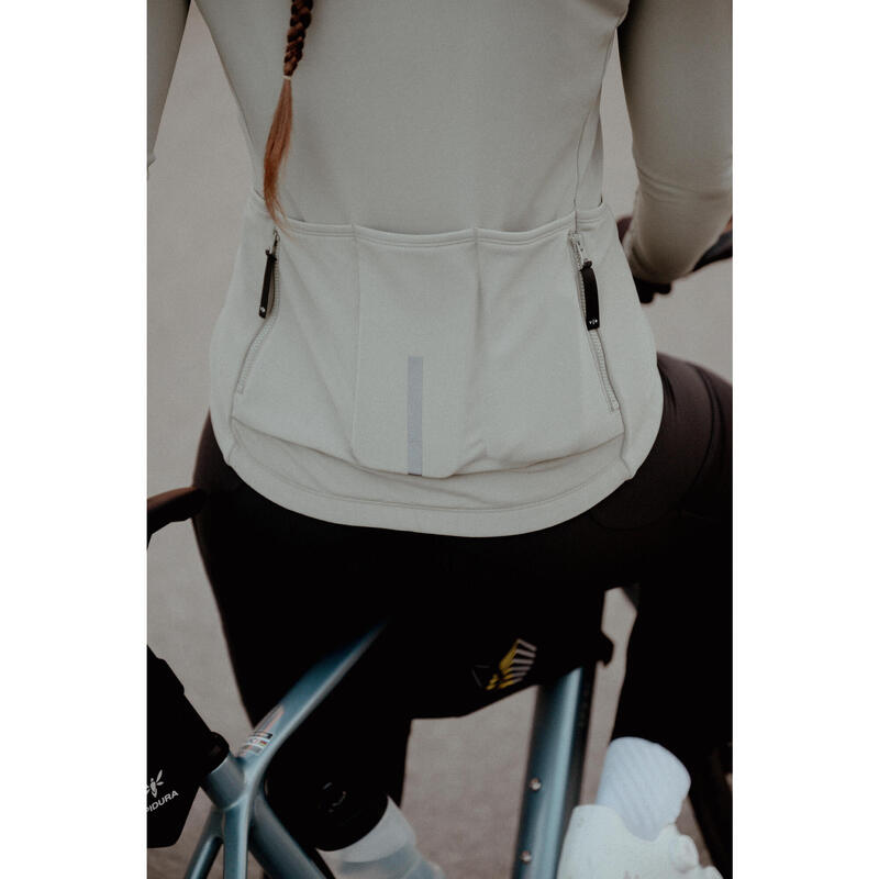Dámský dres na silniční cyklistiku s dlouhým rukávem EDR