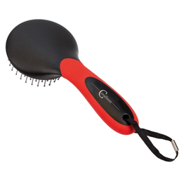 Brosse crinière et queue équitation Covalliero noir et rouge
