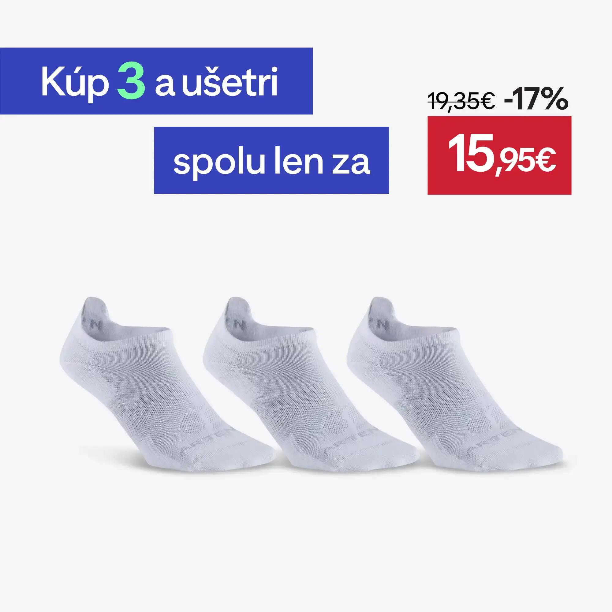 Skarpety sportowe tenis Artengo RS 160 niskie 3 pary 3/8