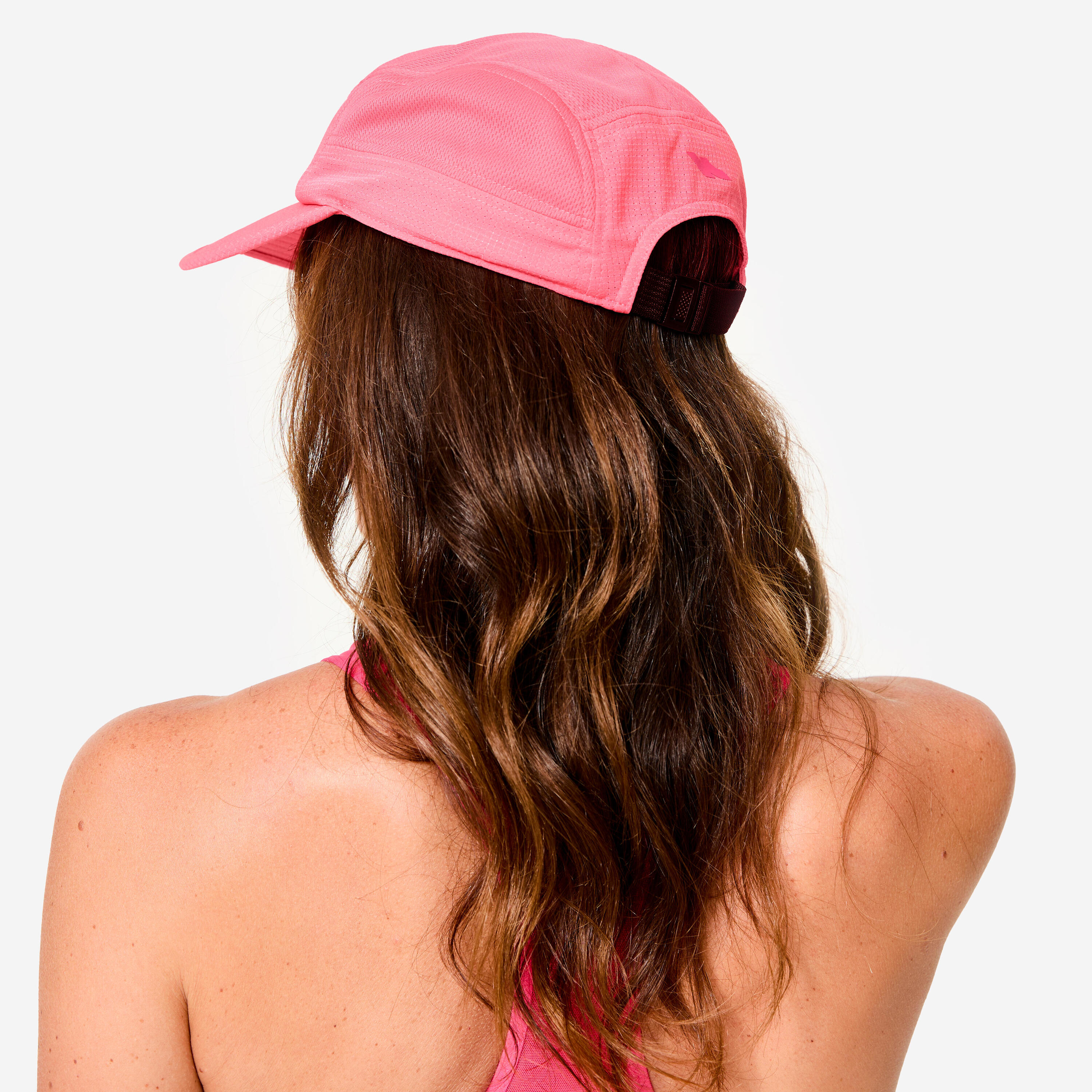 Cappellino running adulto edizione limitata "Bougeons en rose" 3/4