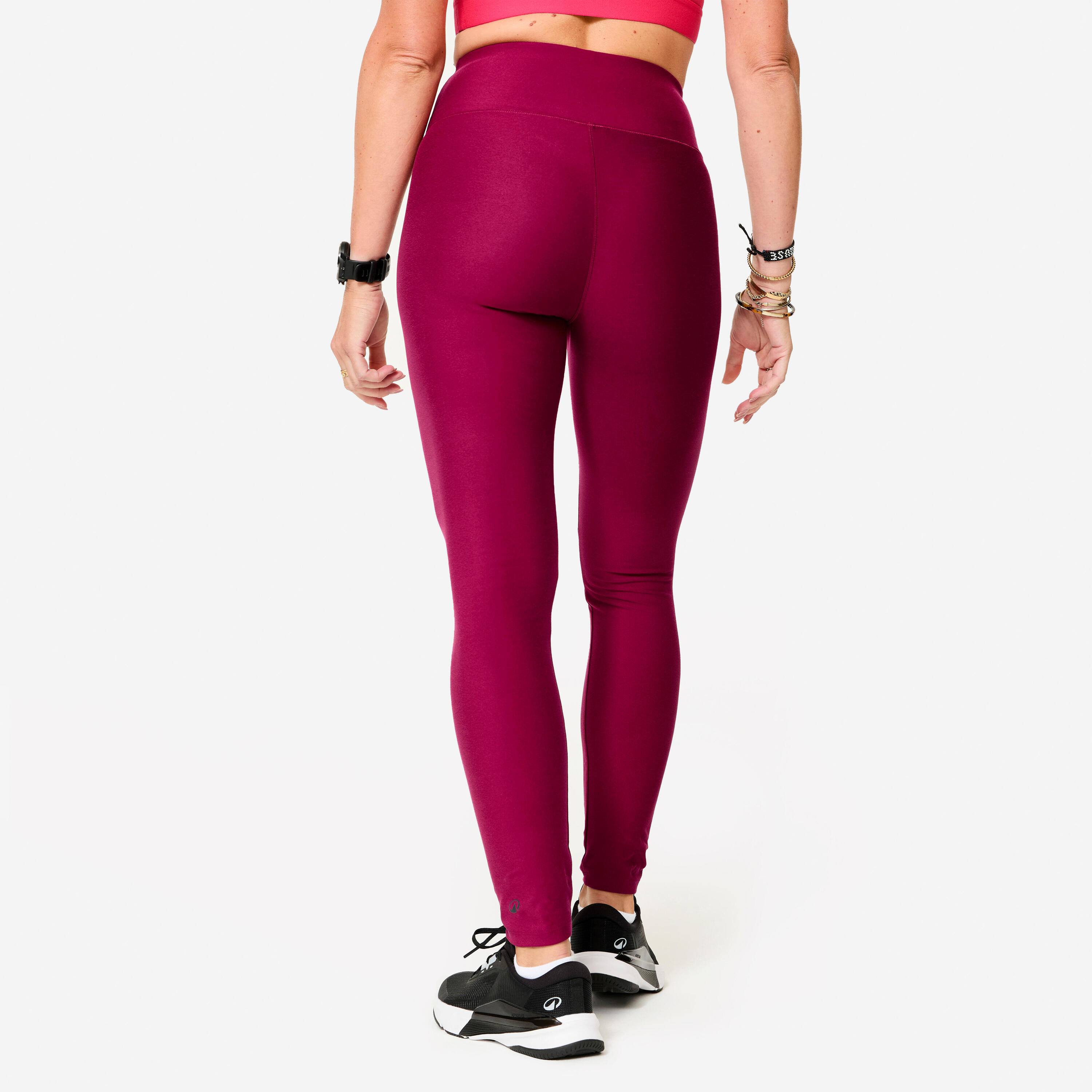Legging de Fitness taille haute Femme, édition limitée "Bougeons en rose" 4/11