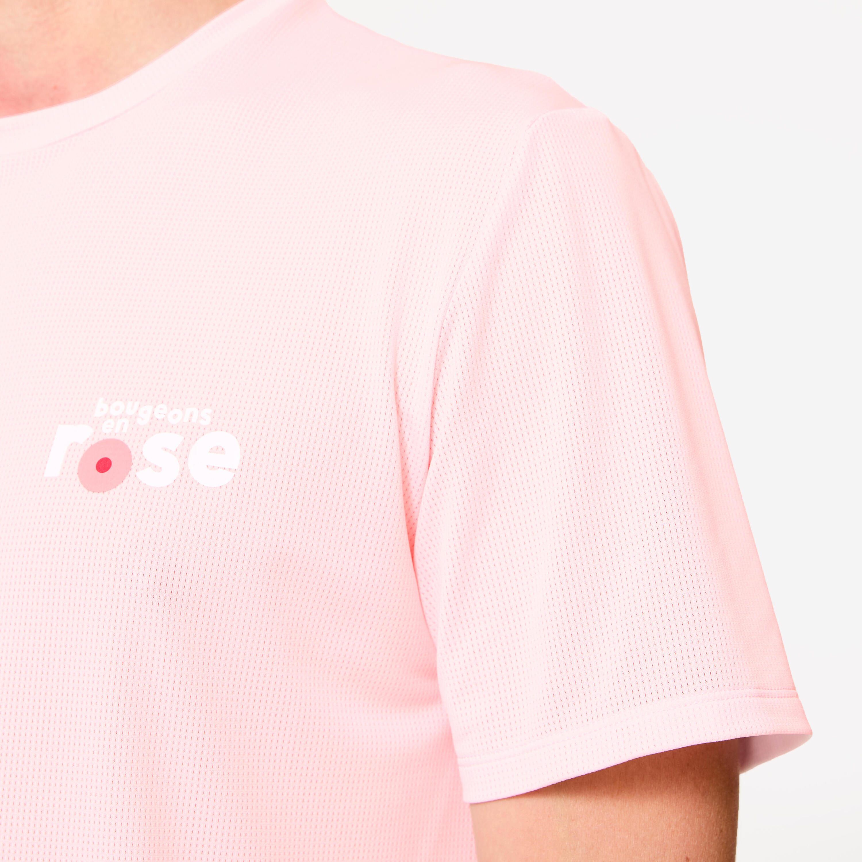 T-shirt running respirant homme Dry 500, édition limitée "bougeons en rose" 5/11