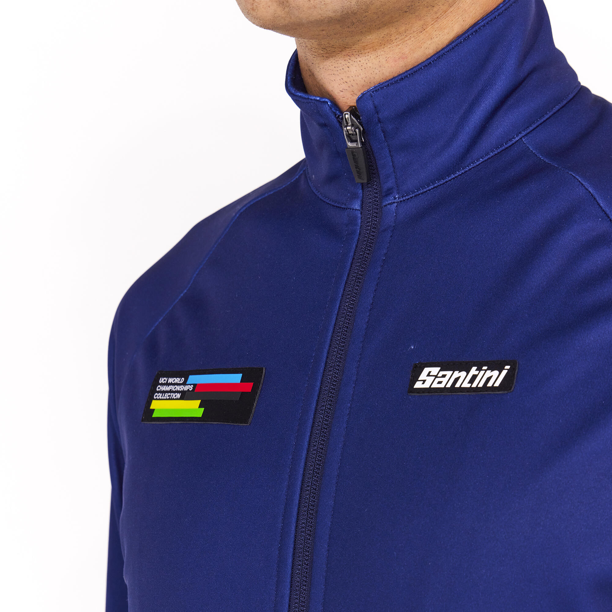 Giacca invernale ciclismo uomo Santini Blu UCI 11/14