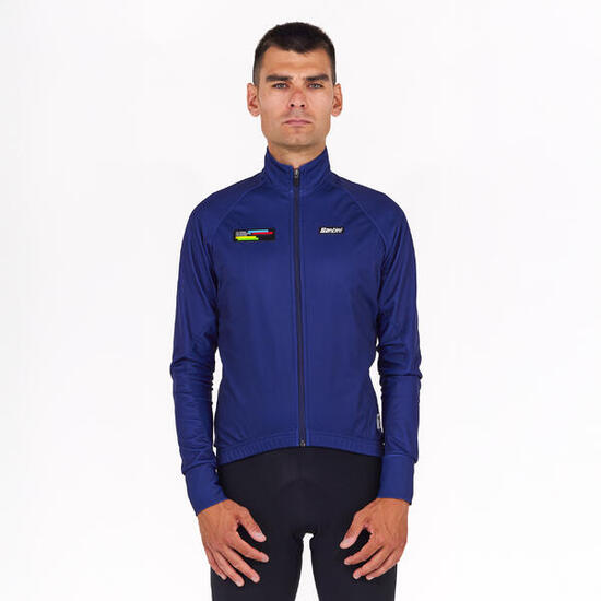 Giacca invernale ciclismo uomo Santini Blu UCI
