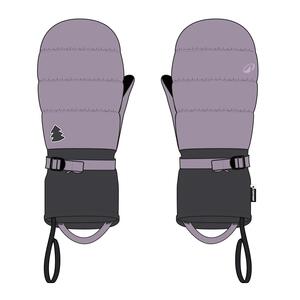 Manoplas de esquí impermeables niños 10 a 14 años, Mitten 500 violeta y gris