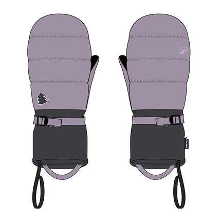 Moufles de ski imperméables enfant 10 à 14 ans, 500 violet et gris