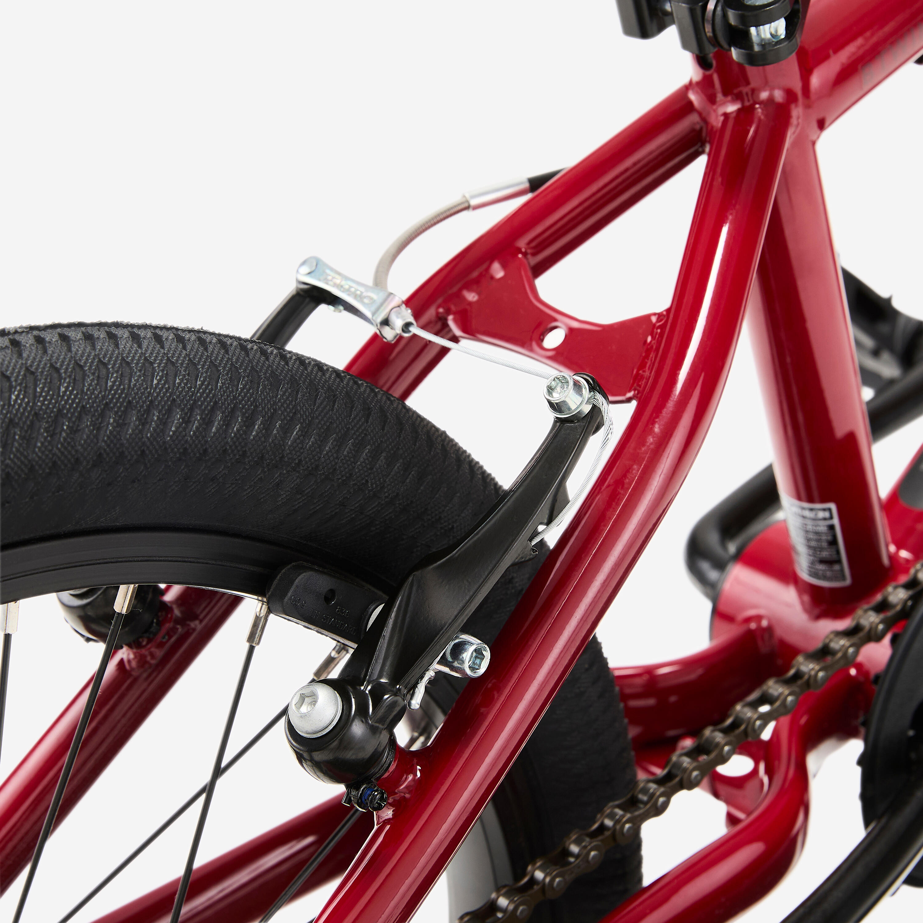 Bmx Kinder 18" 7-9 Jahre, Wipe 500 Rot 9/12