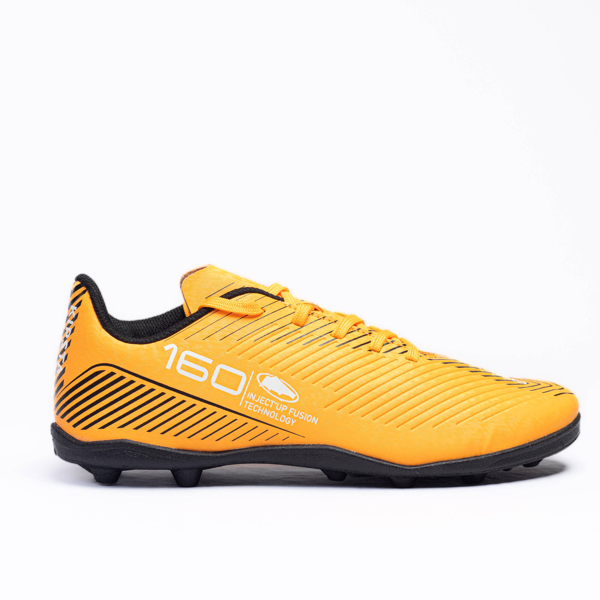 Kids' Artificial Pitch Football Boots 160 - Orange/Black -  1