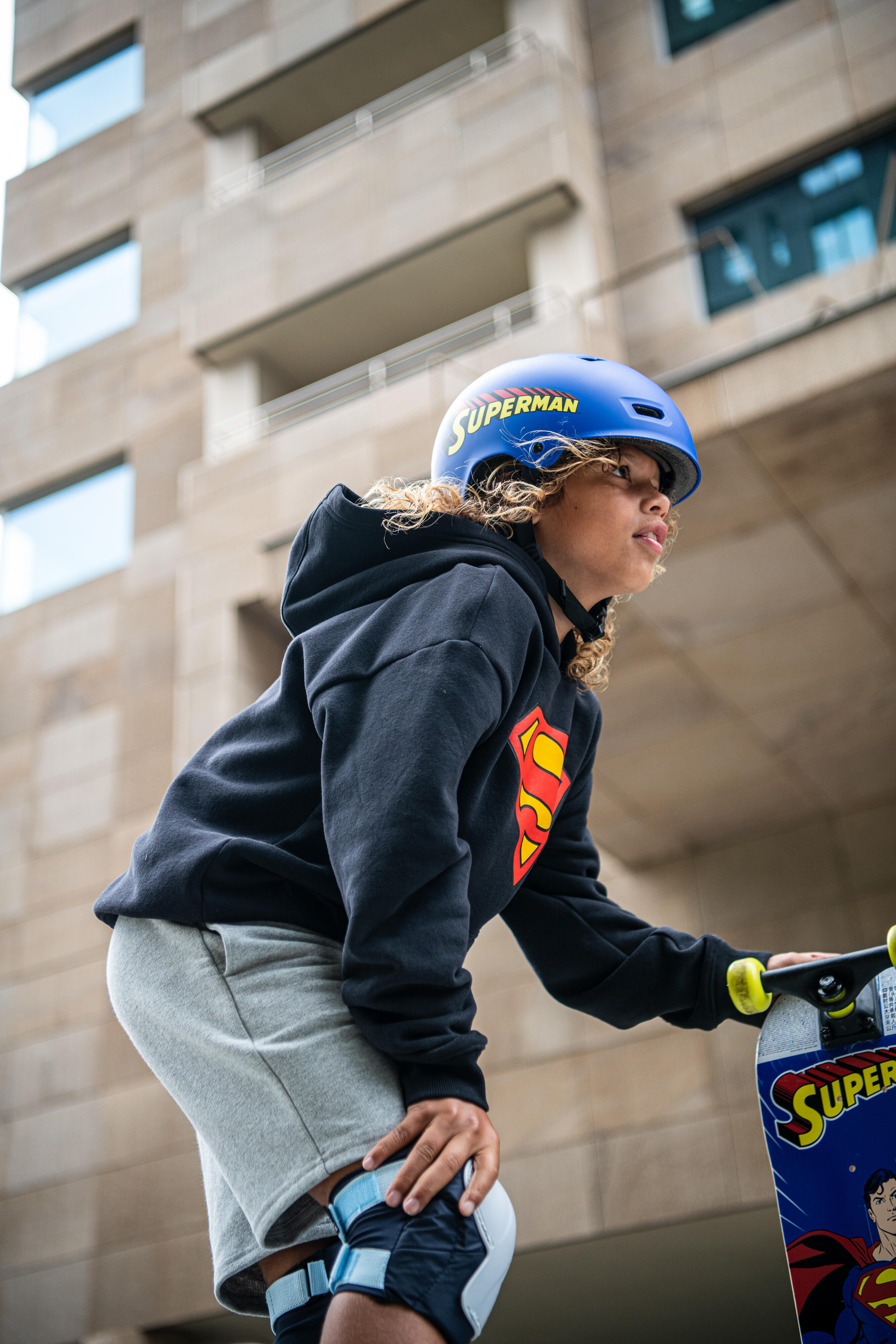 Helm für Inliner, Skateboard, Scooter MF500 Superman Edition 18/19