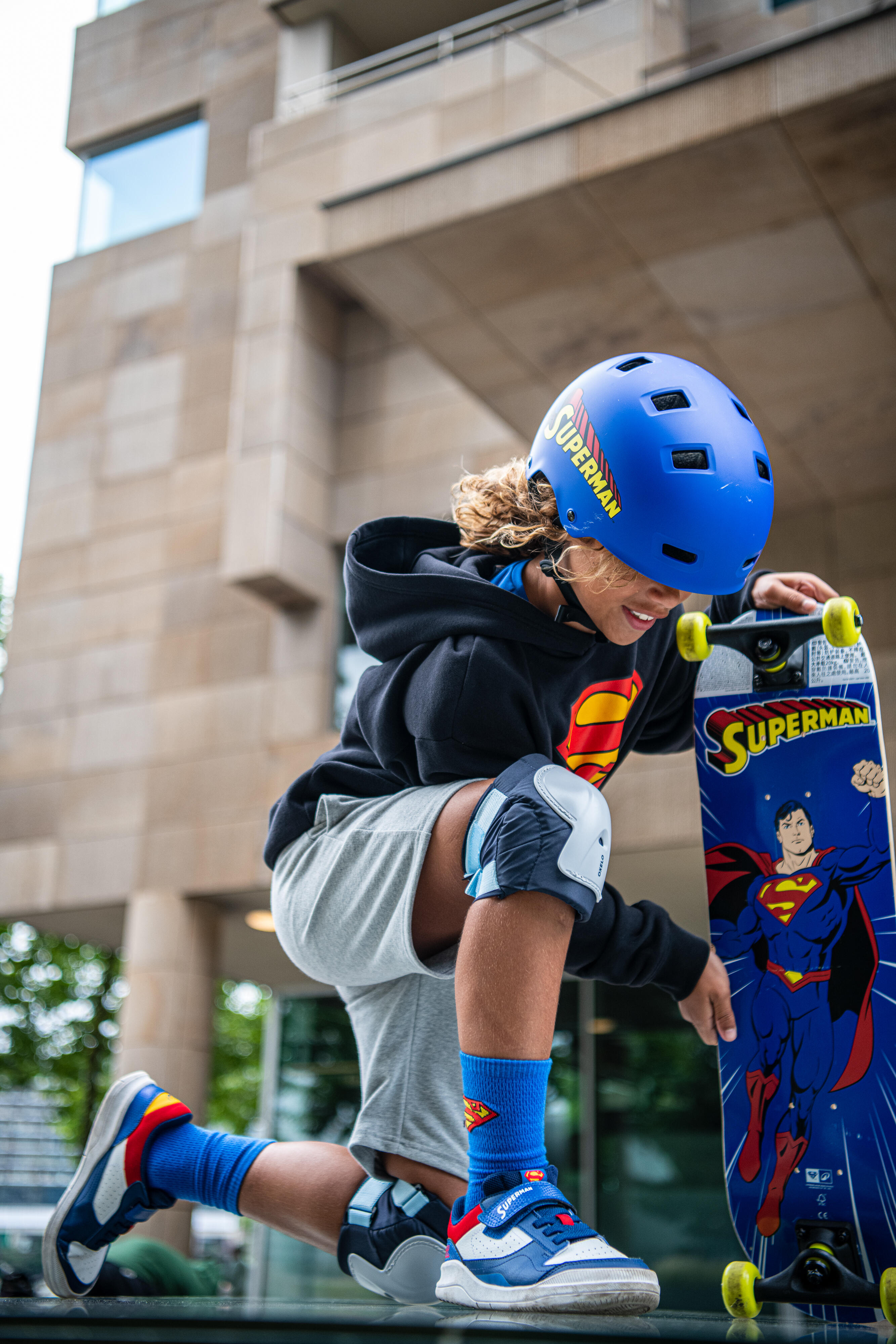 Helm für Inliner, Skateboard, Scooter MF500 Superman Edition 17/19