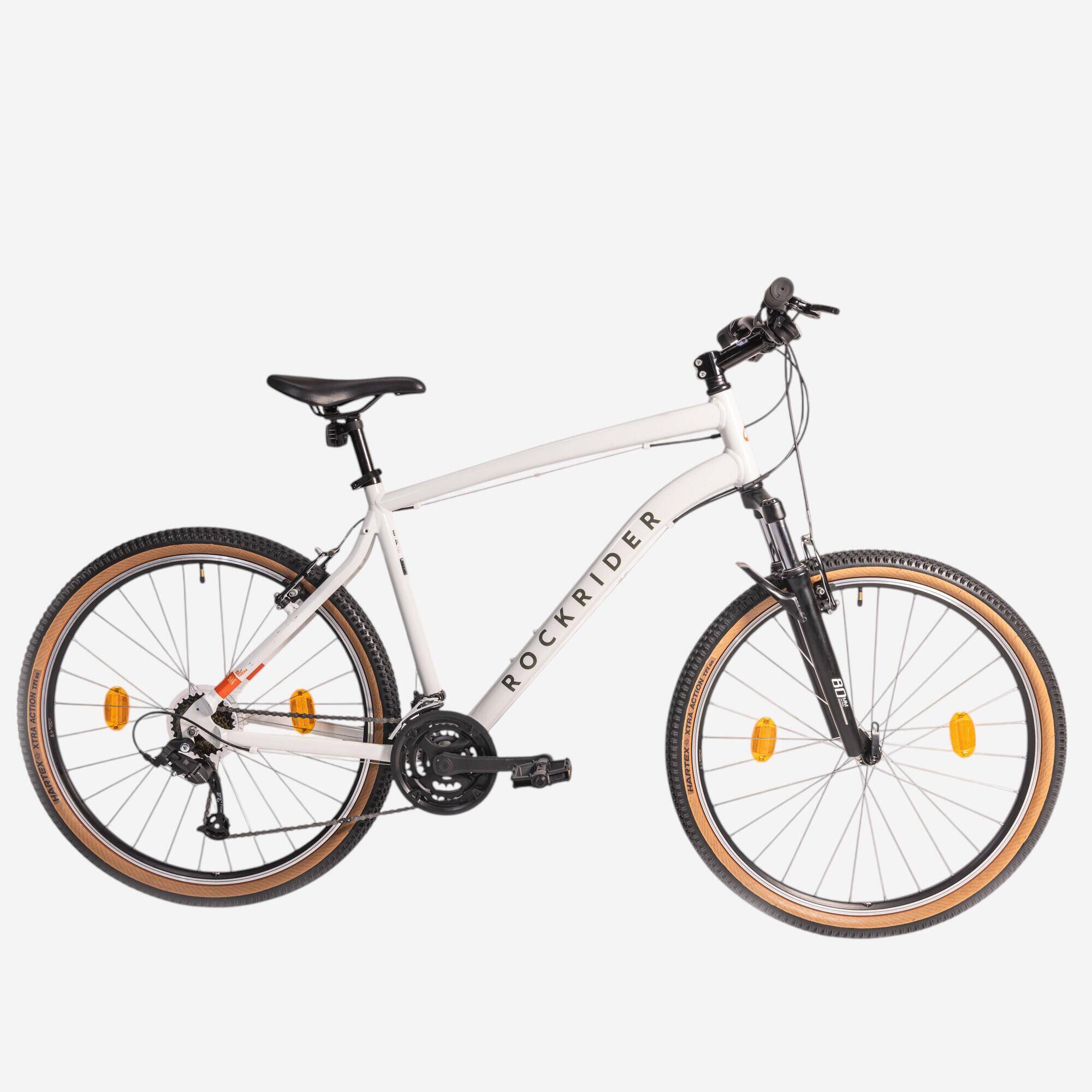 Rockrider Explore 50 21-Gear V-Brakes All Terrain Mountain Bike - White -  1