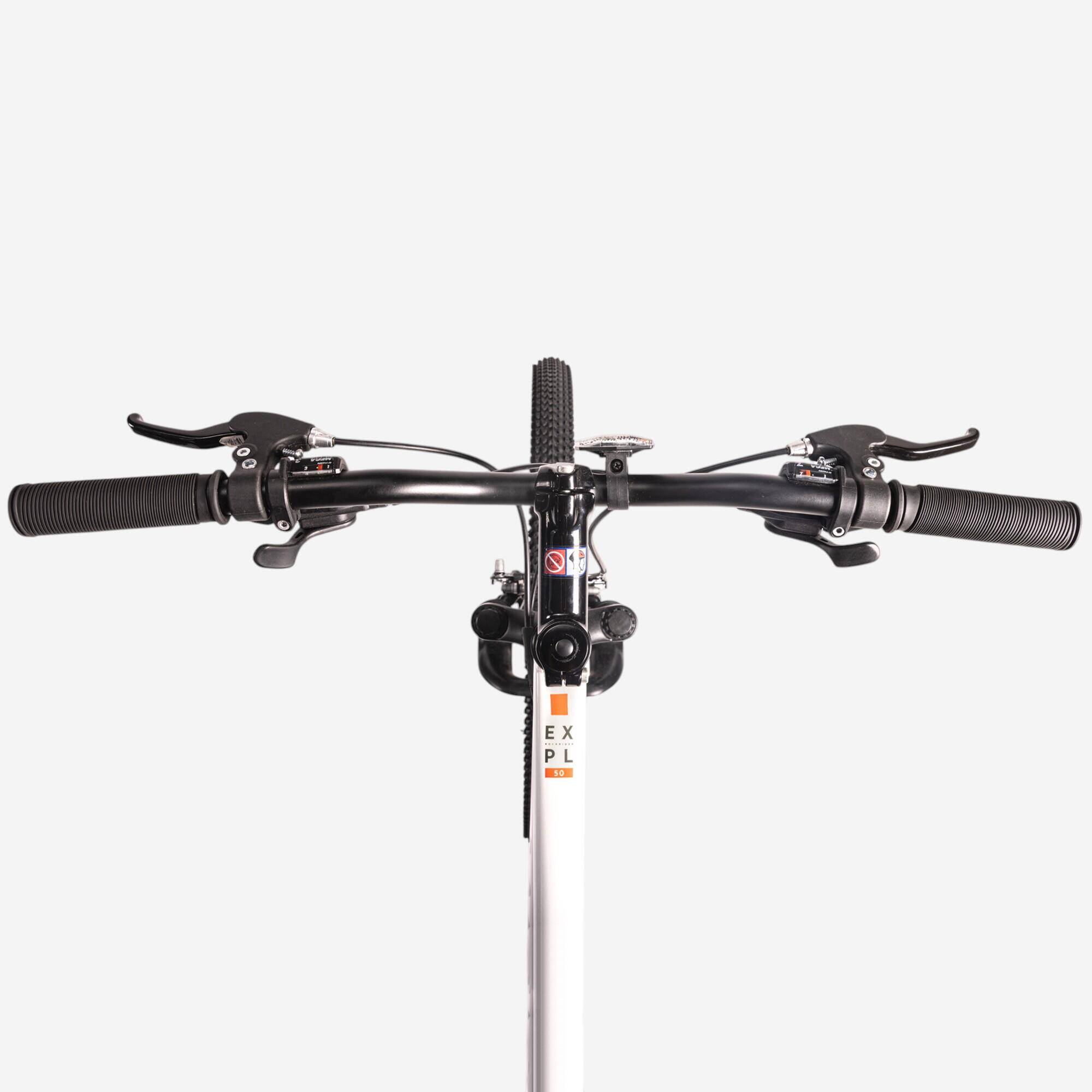 Rockrider Explore 50 21-Gear V-Brakes All Terrain Mountain Bike - White -  2
