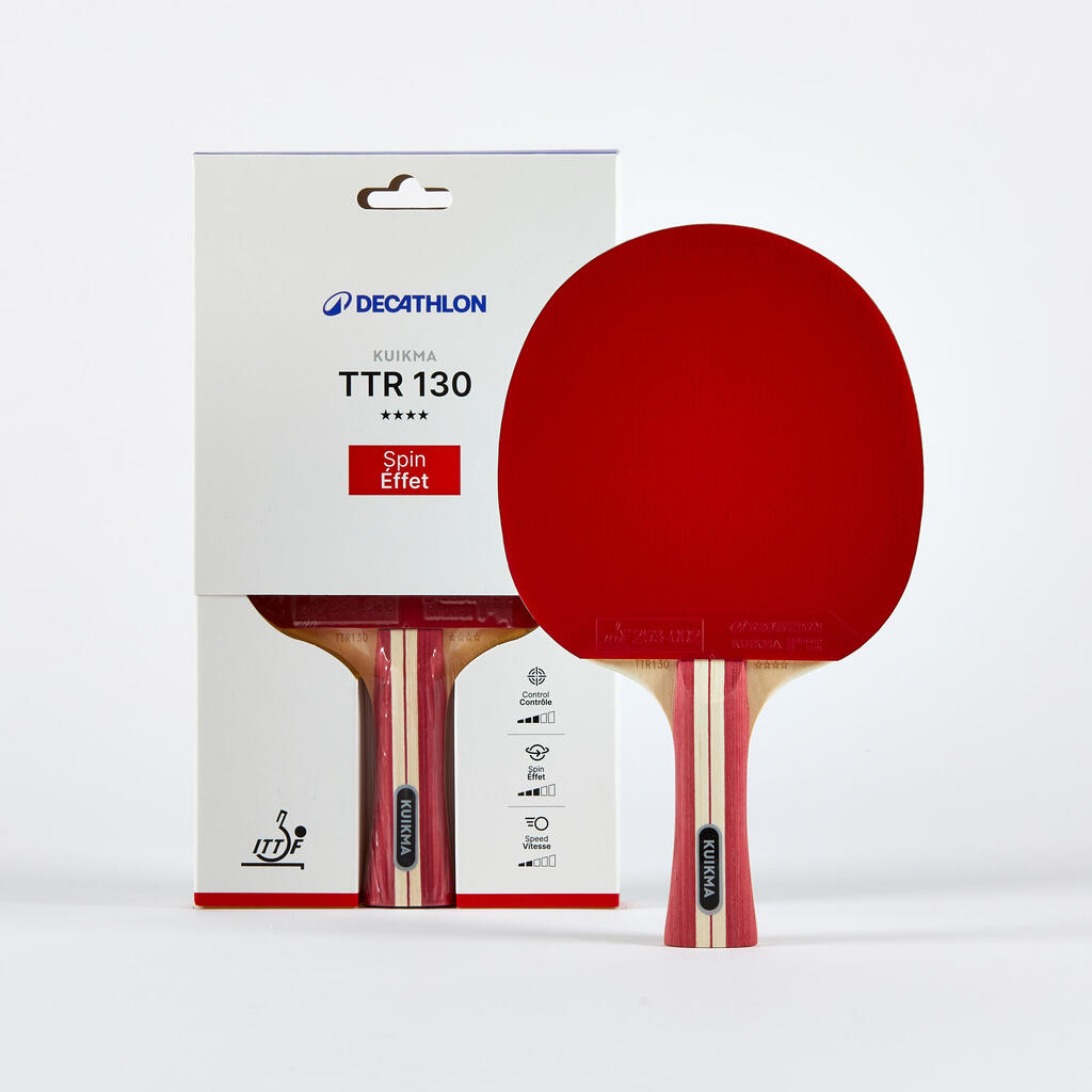 מחבט טניס שולחן TTR 130 Spin 4* ITTF School/Club