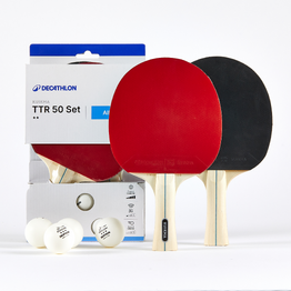 SET 2 RAQUETTES TTR 50 POLYVALENTES 2* LOISIR + BALLES