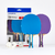 SET 2 RAQUETTES TTR 130 SPIN 4* ITTF ÉCOLE/CLUB VIOLET/BLEU + BALLES