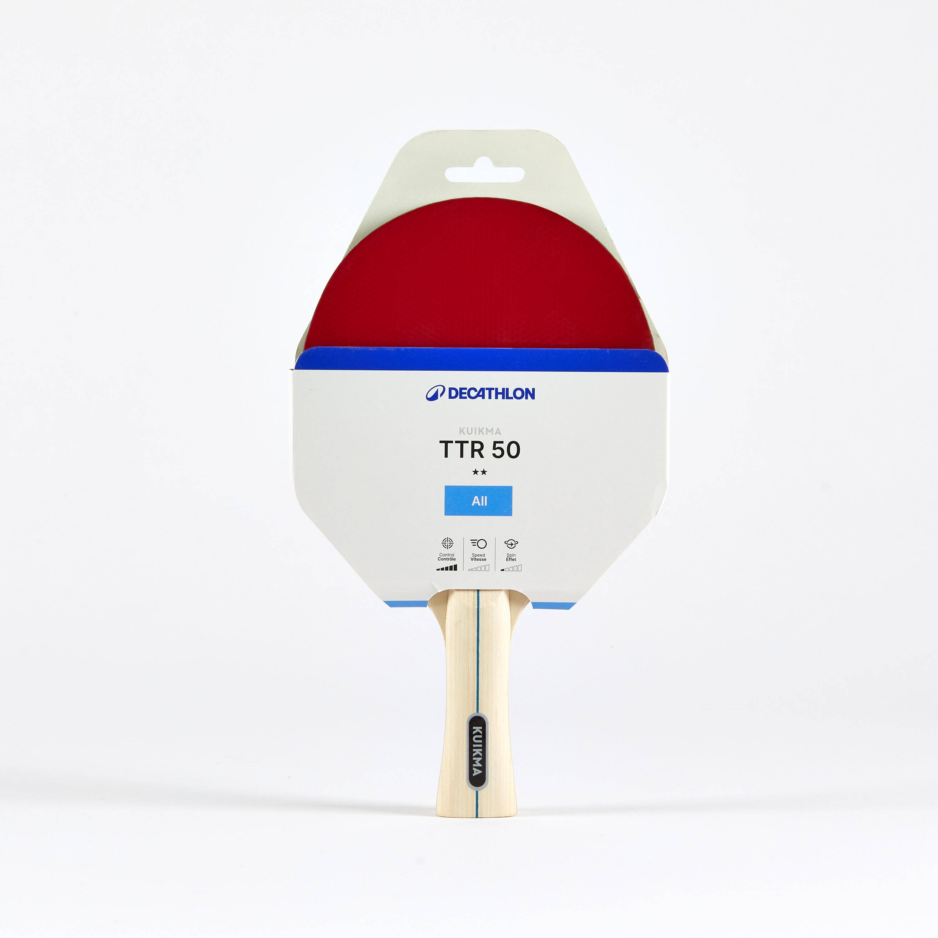 Table Tennis ITTF Club All-Round Recreational Bat TTR 50 2* -  1