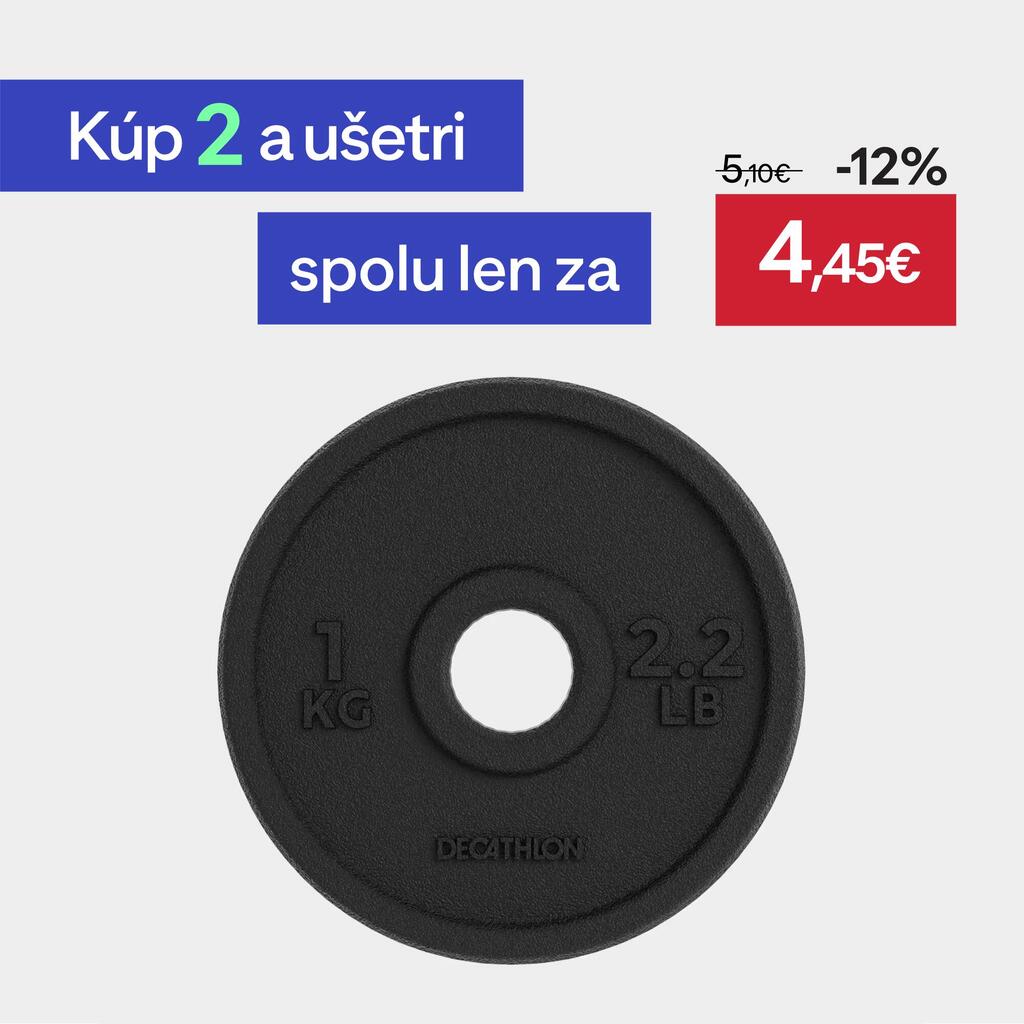 Kotúč na posilňovanie 1 kg 28 mm liatinový