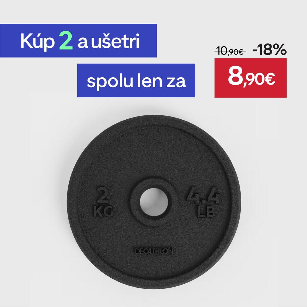 Kotúč na posilňovanie 2 kg 28 mm liatinový