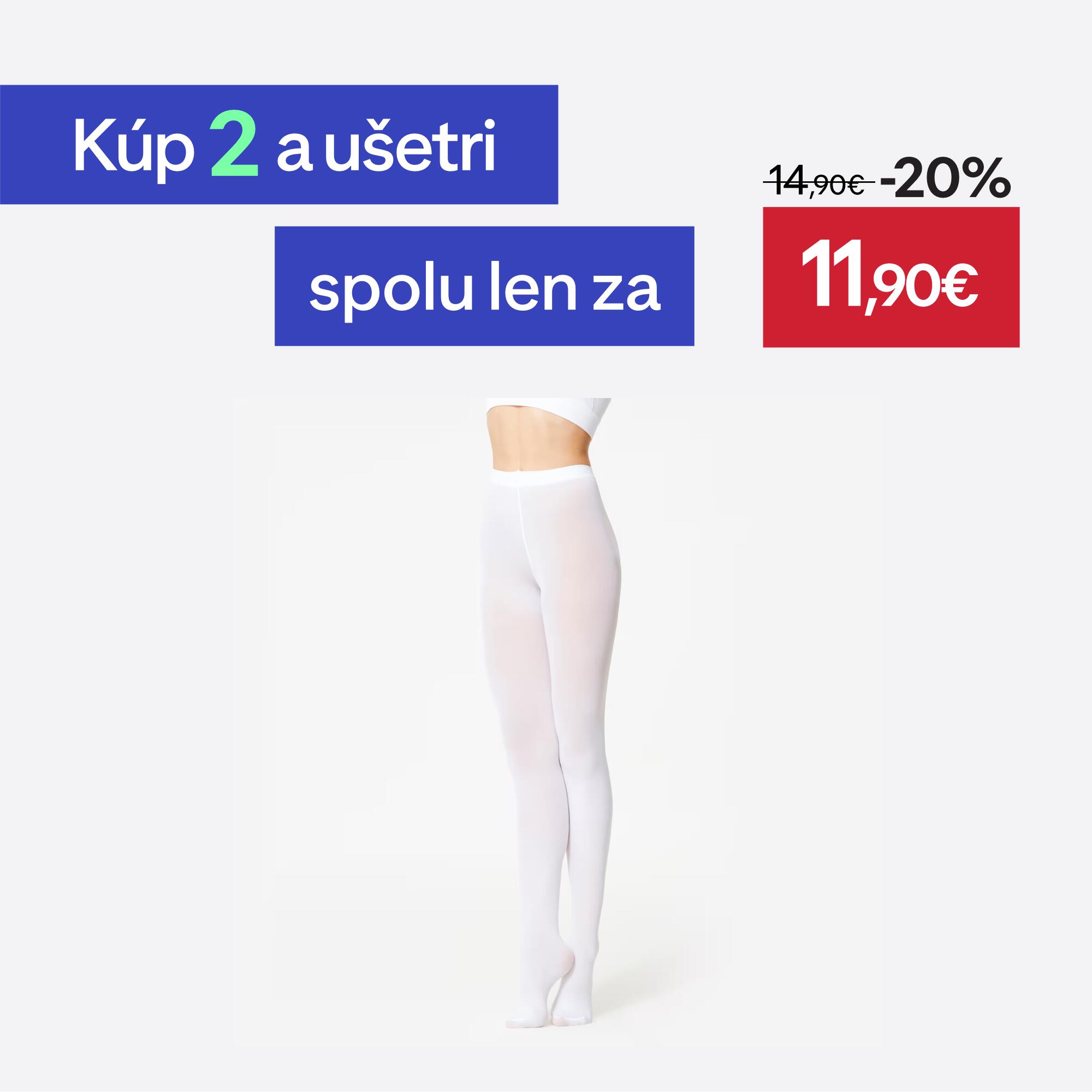STAREVER Dievčenské baletné pančuchy biele 14 rokov