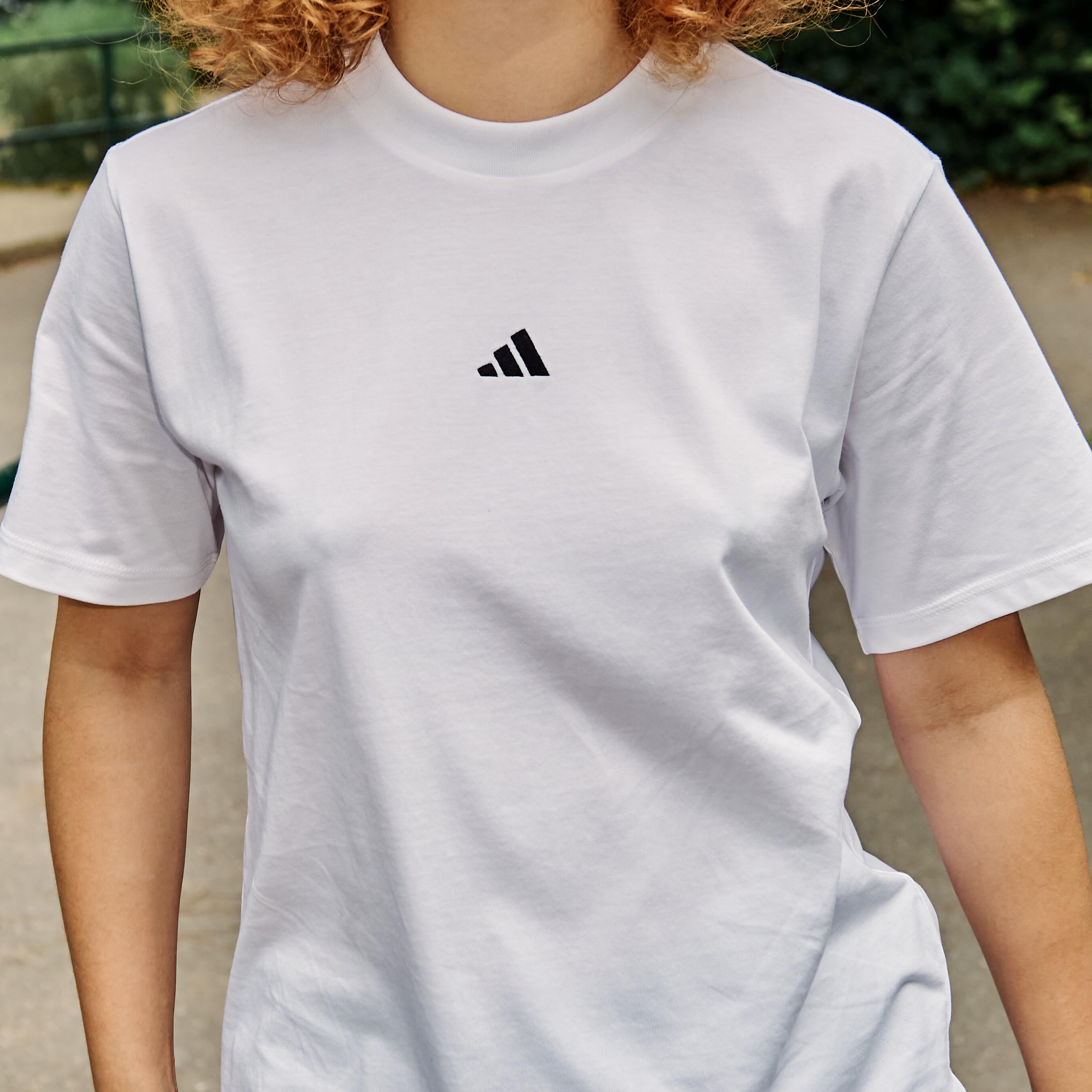 Camiseta Fitness Mujer Blanco Algodón 6/7