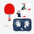 Set de tennis de table (1 raquette + housse + 3 balles + 2 cartes), Pack Lebrun