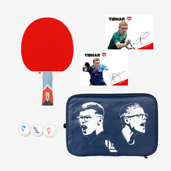 Set de tennis de table (1 raquette + housse + 3 balles + 2 cartes), Pack Lebrun