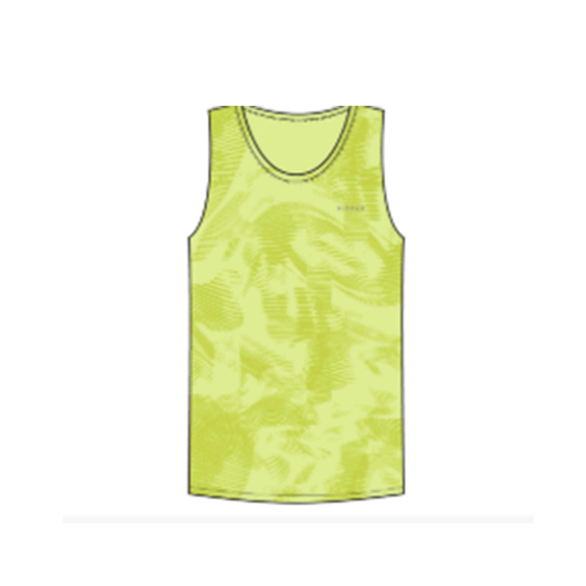 KIPRUN 900 Light Kids' Seamless Running Tank Top - Yellow/green