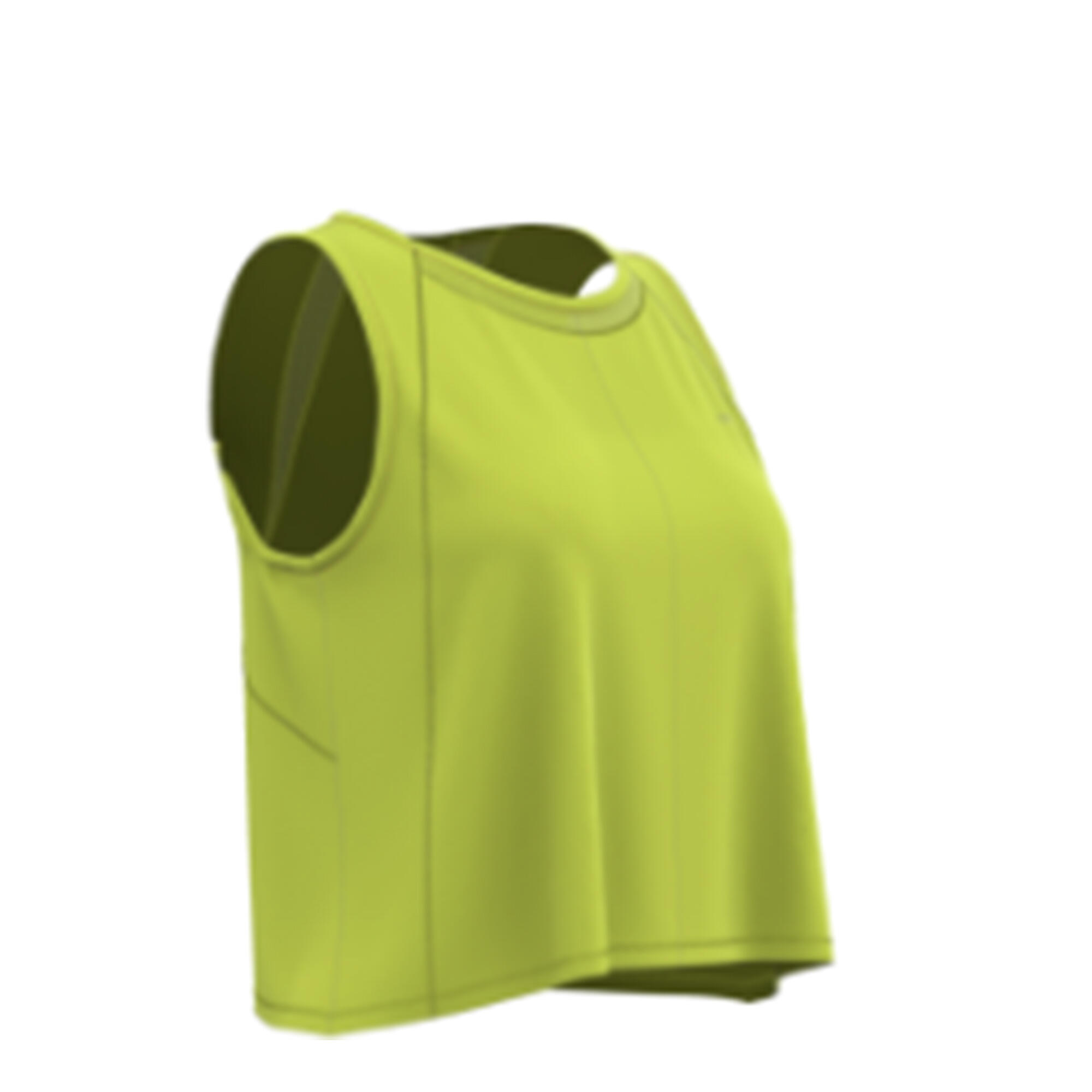 Women's Running Breathable Short Tank Top - KIPRUN Run 500 Dry - Green