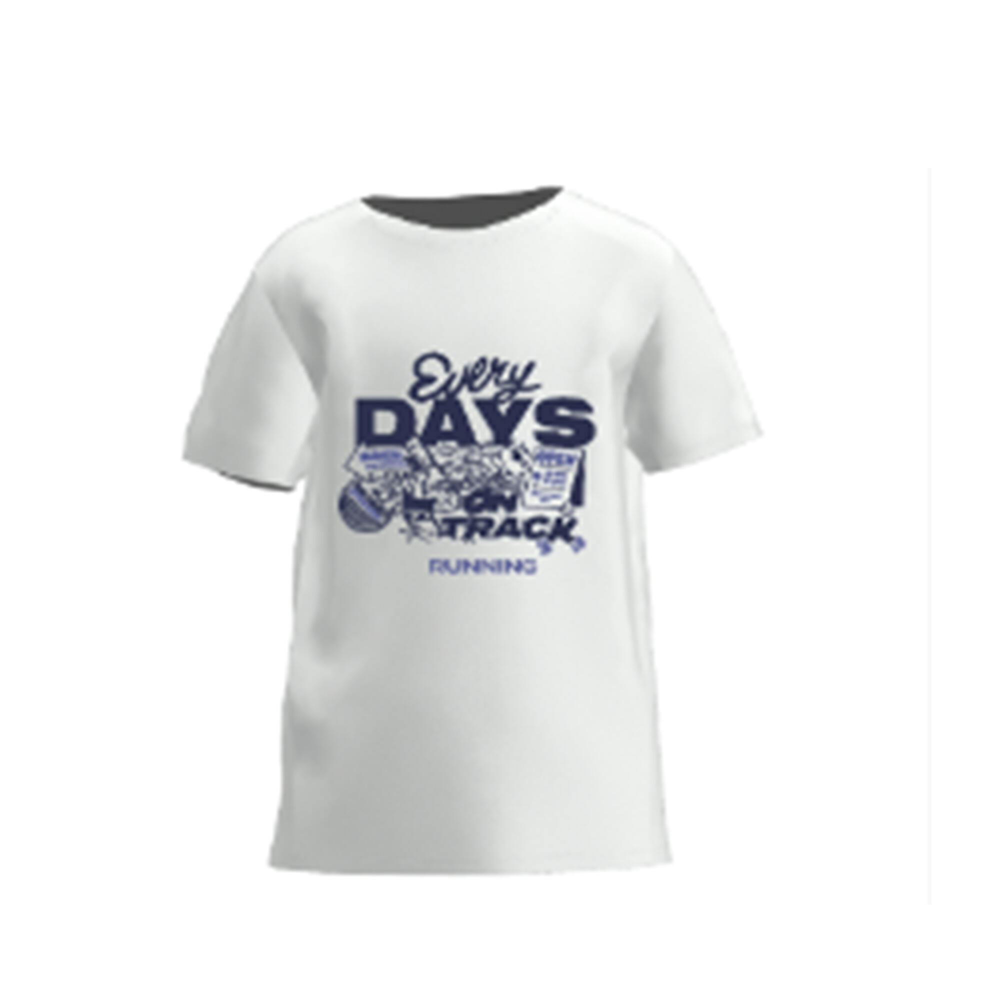 Kid's breathable running T-shirt - KIPRUN Dry+ 500 - White