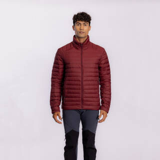 Men Lightweight 700 CUIN Packable Down Jacket MT100 Upto -5°C - Maroon