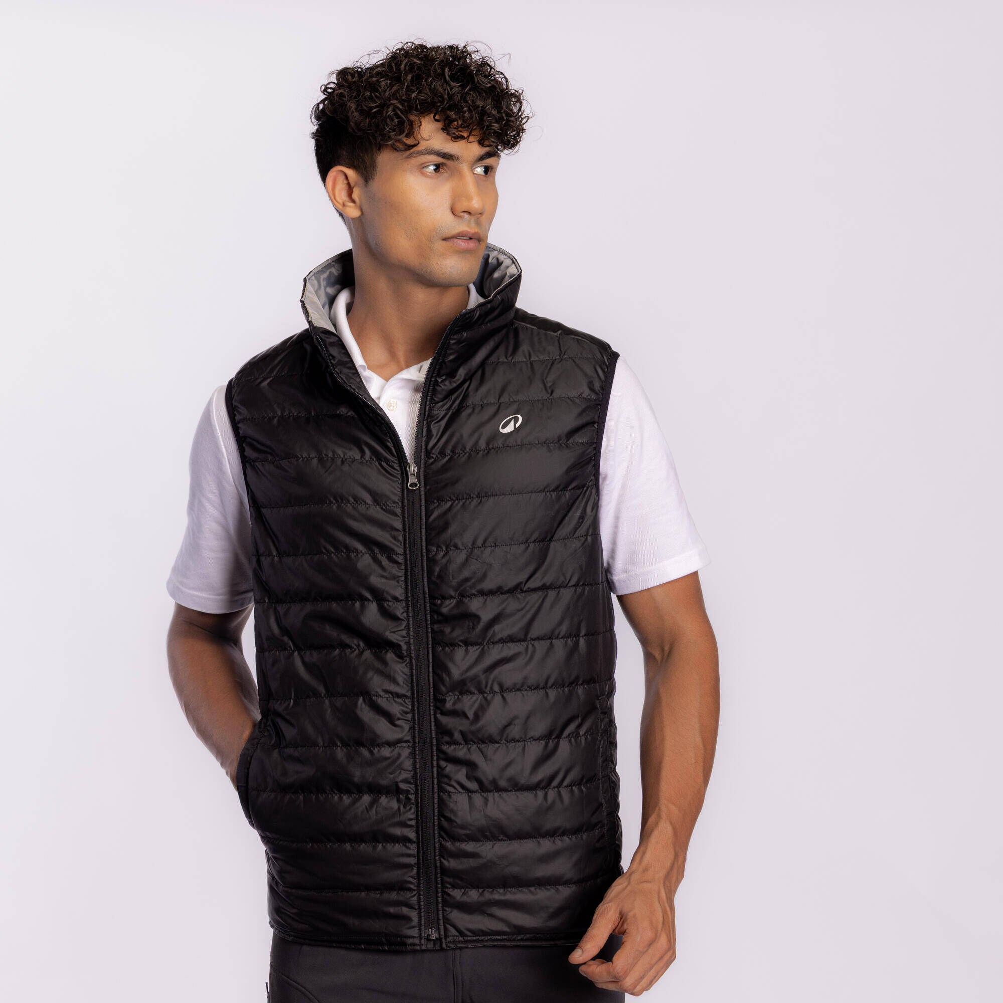 Men Horse Riding Sleeveless Gilet 100 - Black -  1