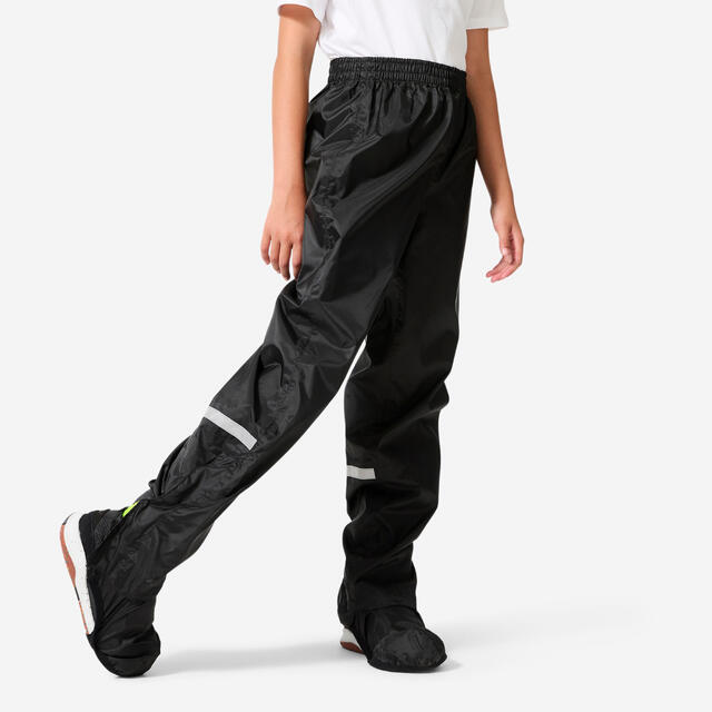 Fahrrad Regenhose 500 Kinder schwarz