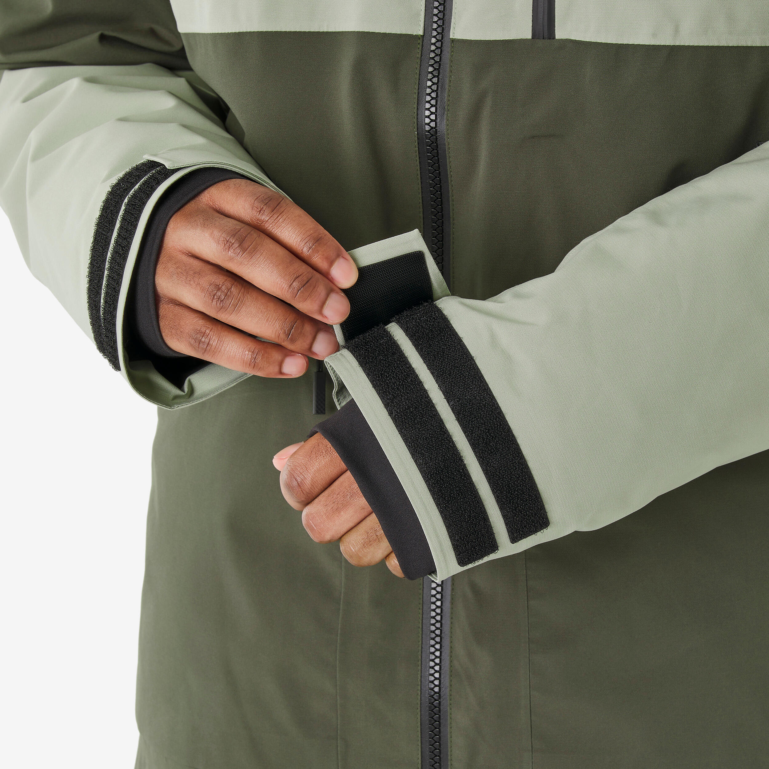 Manteau de ski et planche à neige chaud et respirant homme, 500 AM 10/18
