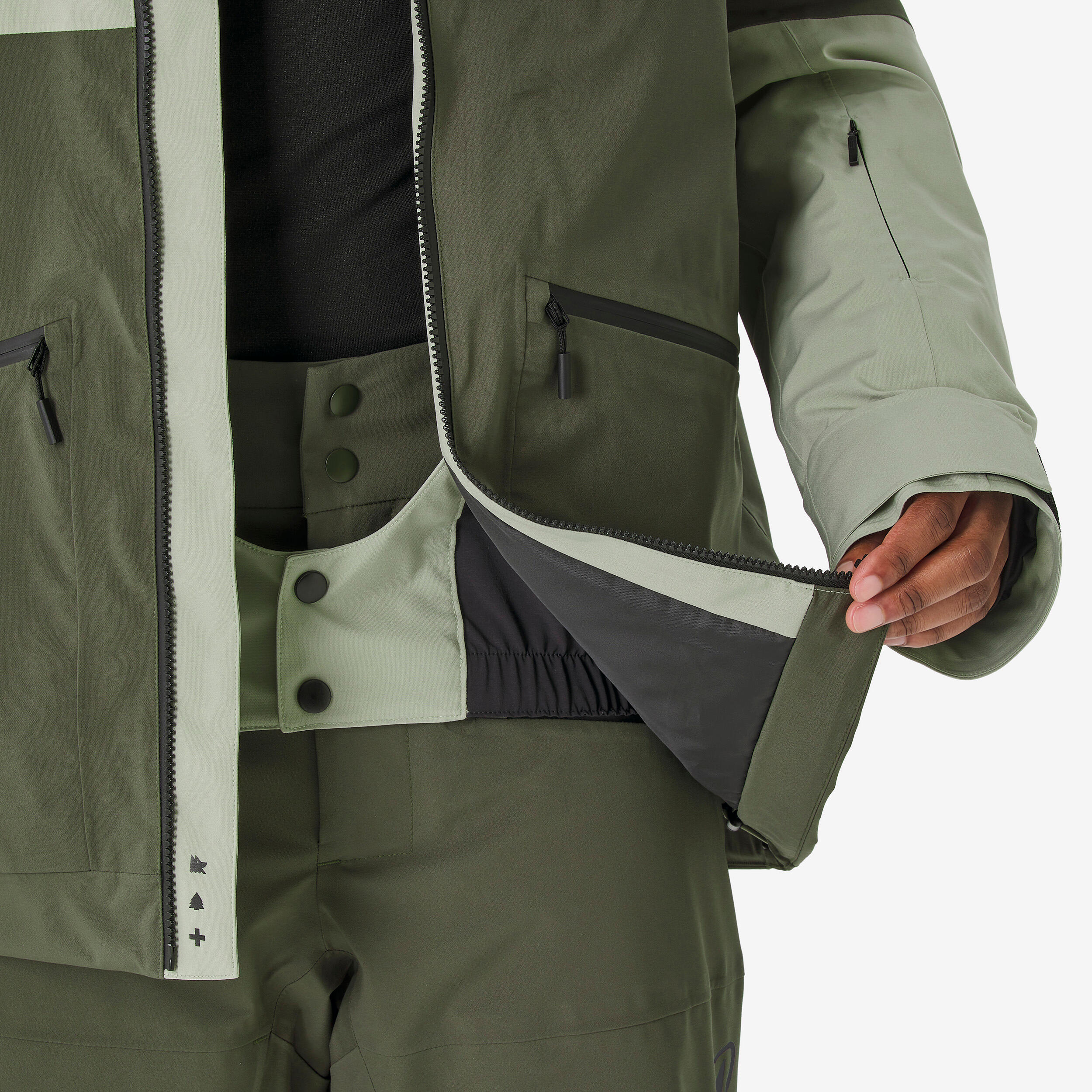 Manteau de ski et planche à neige chaud et respirant homme, 500 AM 9/18