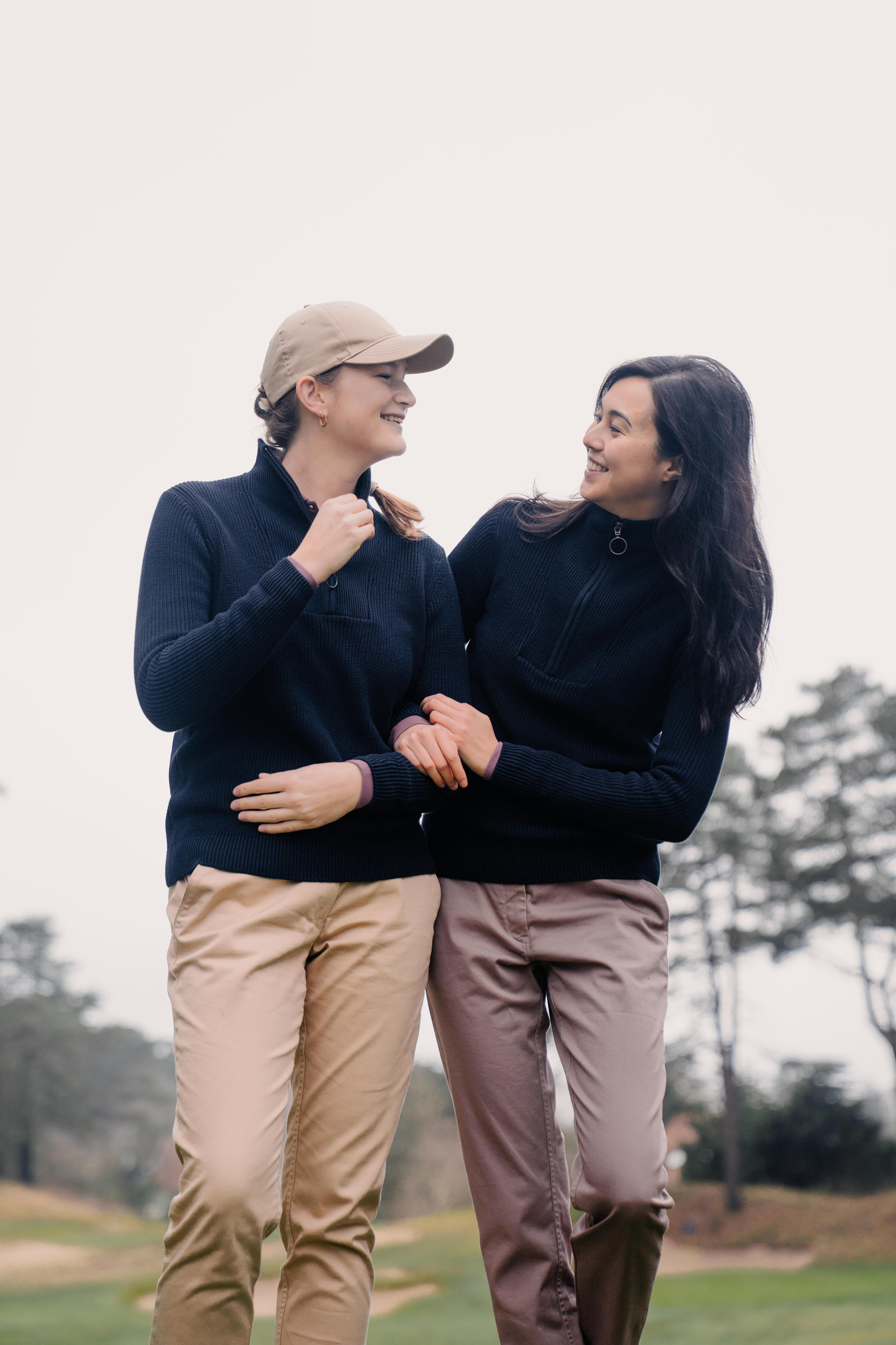 Damen Golfhose Baumwolle - MW500 braun 6/9