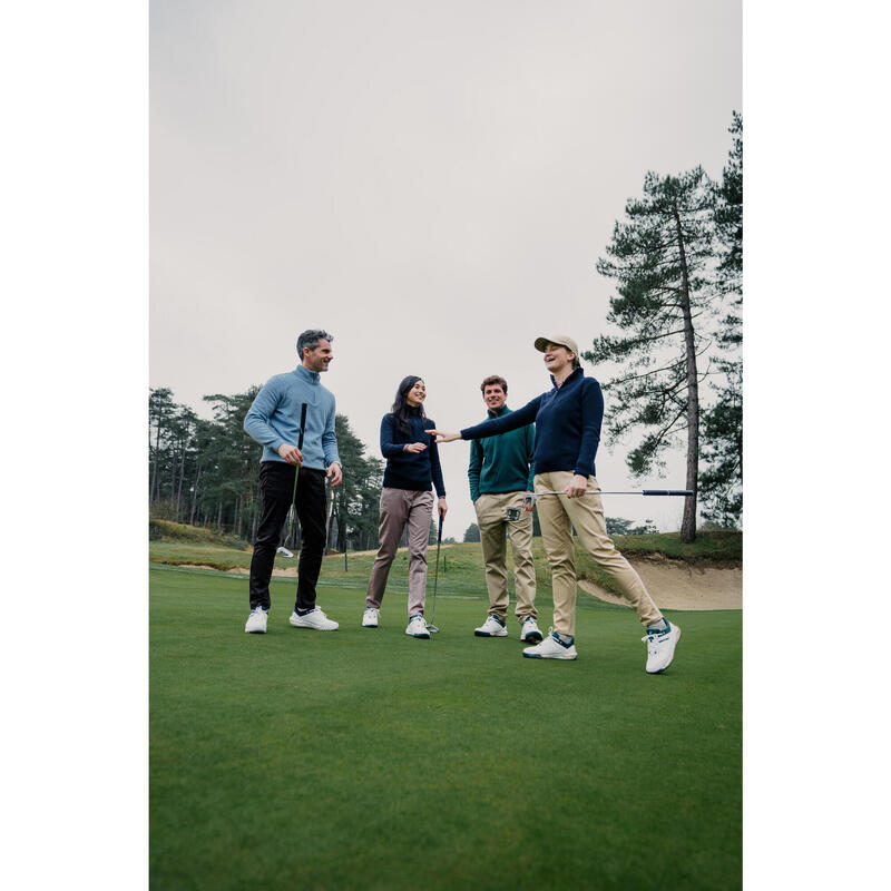Pulover golf cu fermoar MW500 Bleumarin Damă