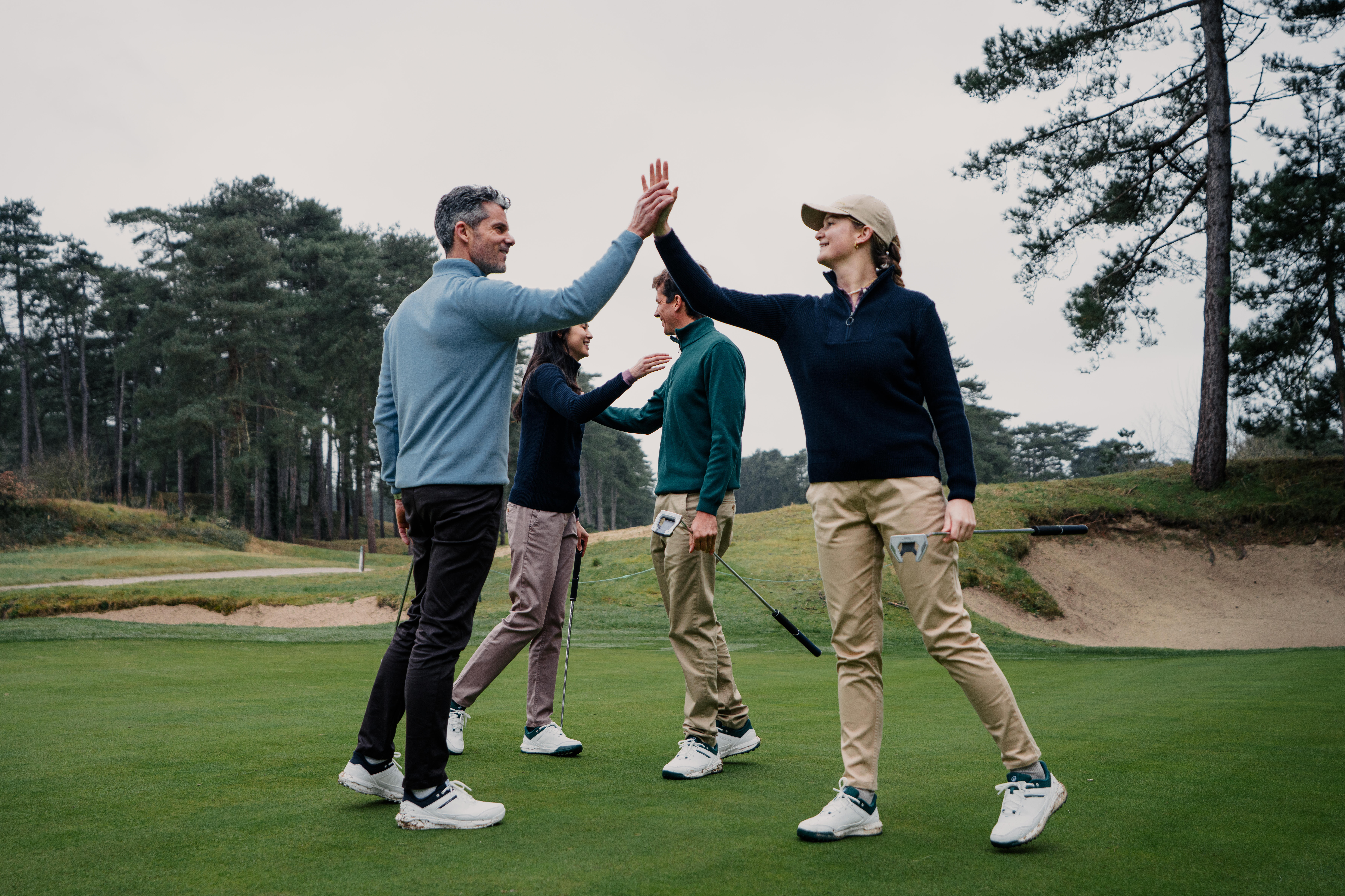 Men’s Cotton Golf Pants - MW 500 Navy - INESIS