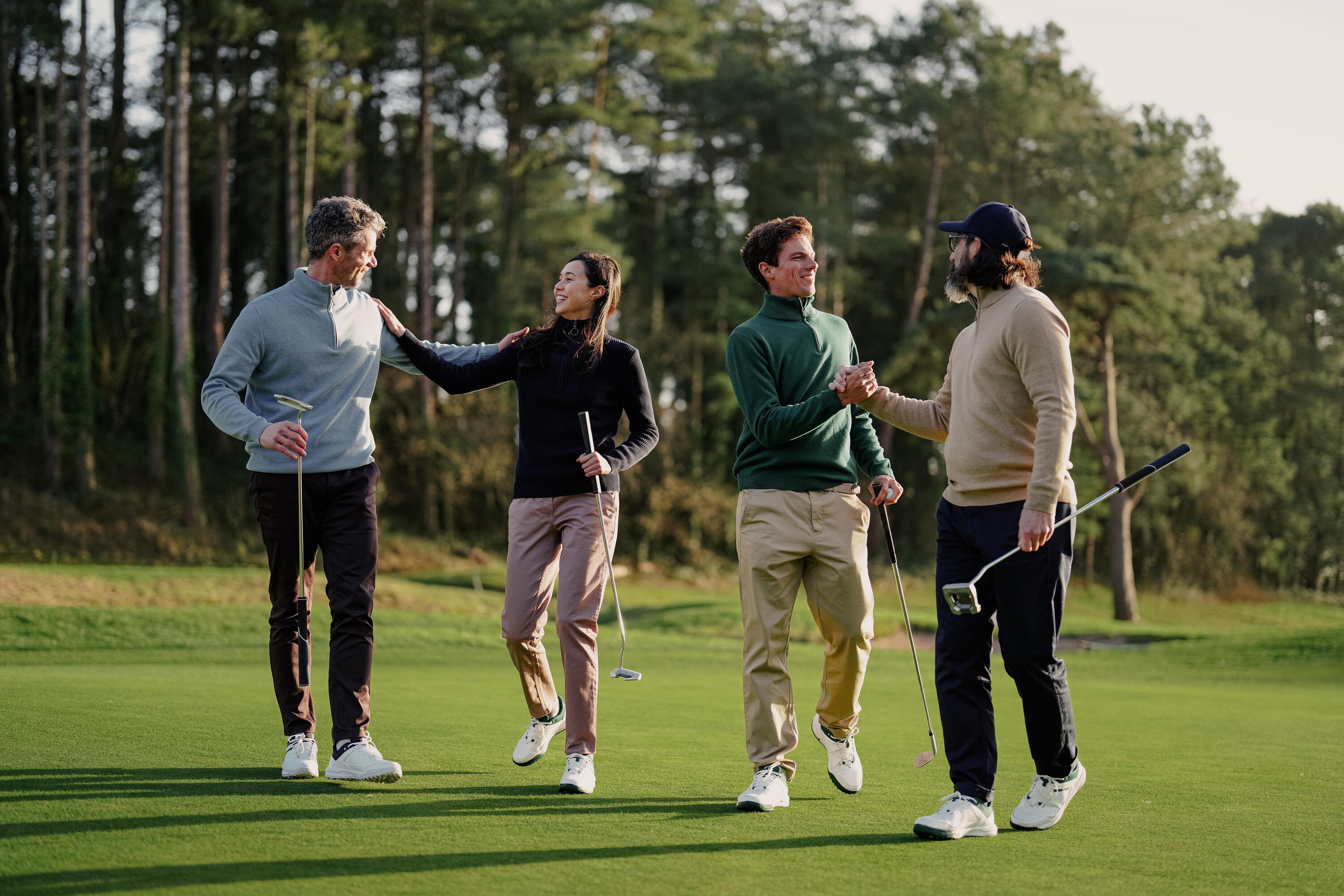 Pantalon de golf en coton Homme – MW 500 beige 6/9