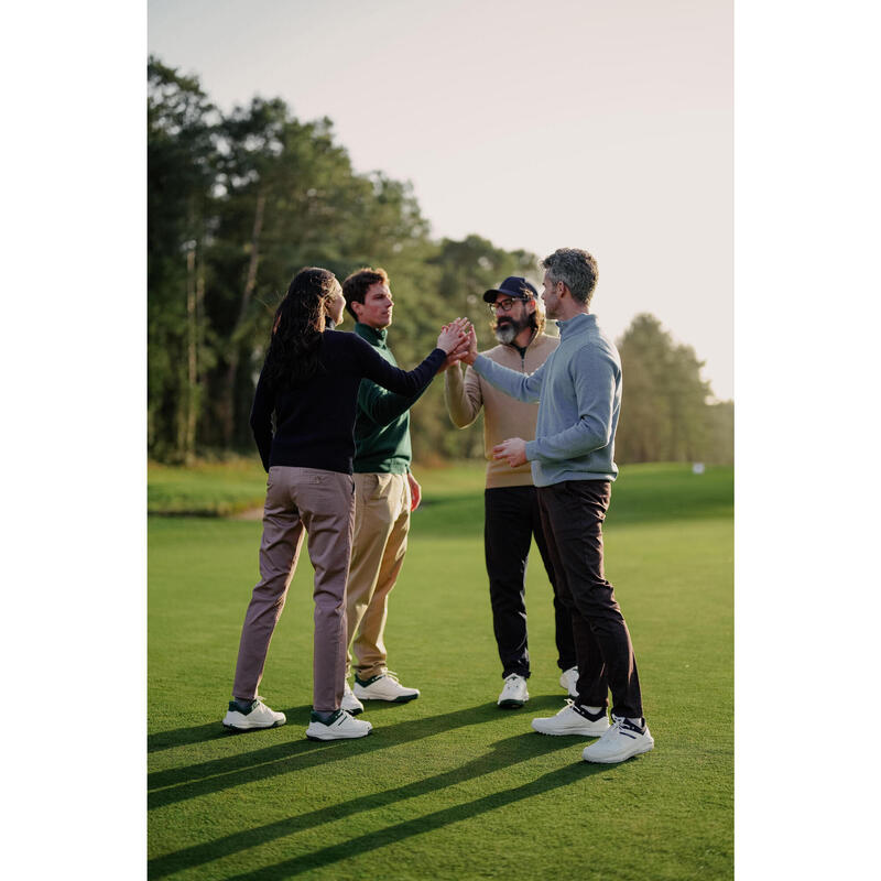 Pantalon chino golf bumbac MW500 Negru Damă