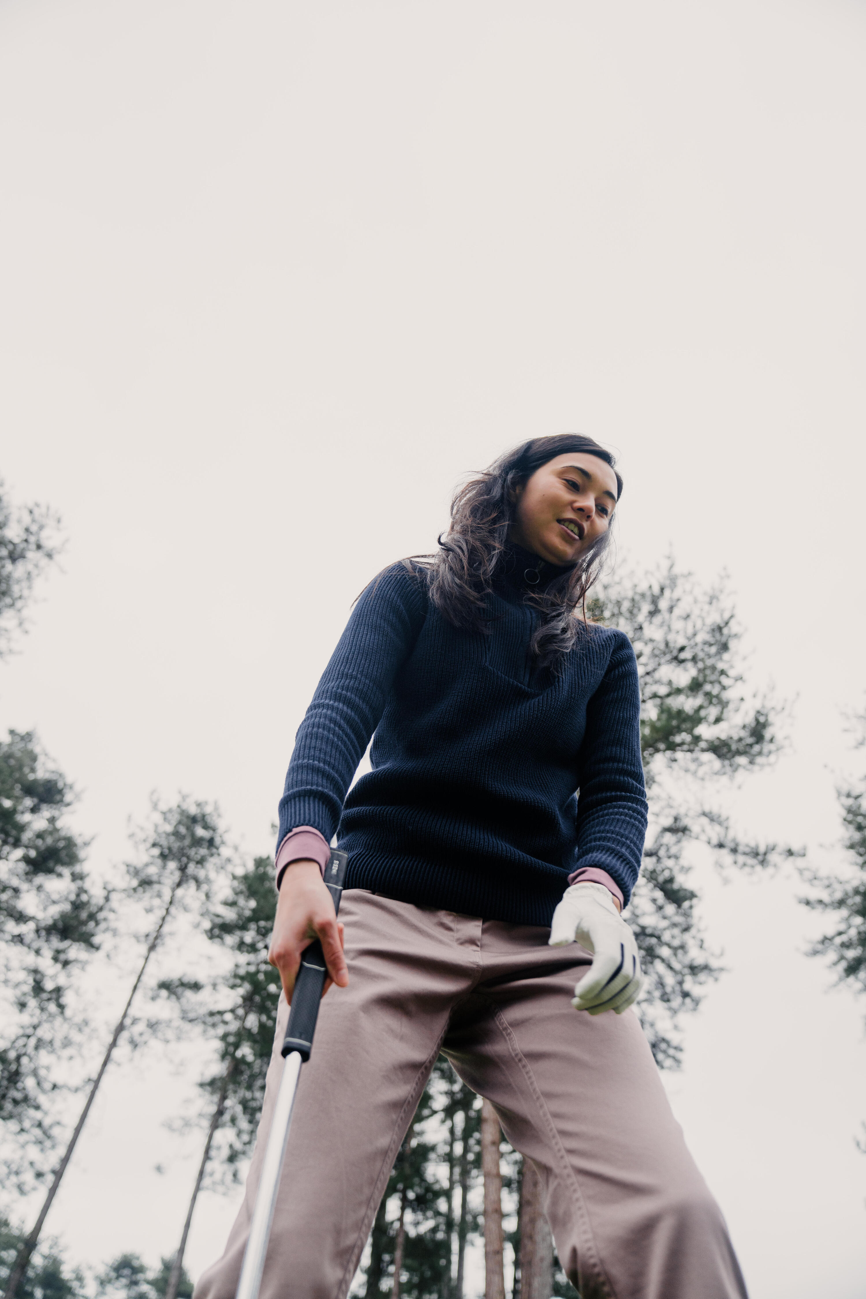 Damen Golfhose Baumwolle - MW500 braun 8/9