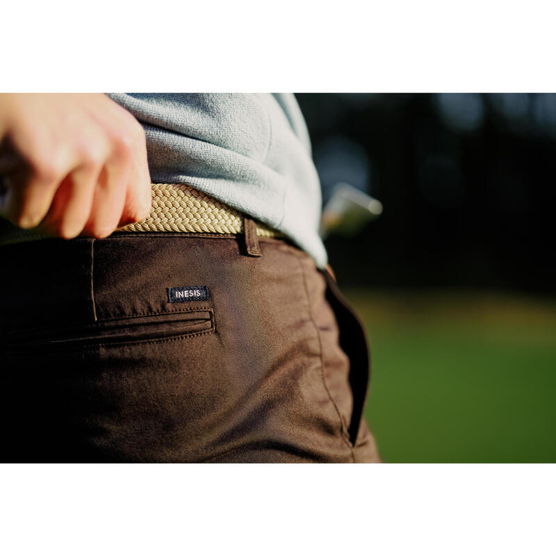 Pantalon golf chino bumbac MW500 Maro Bărbați