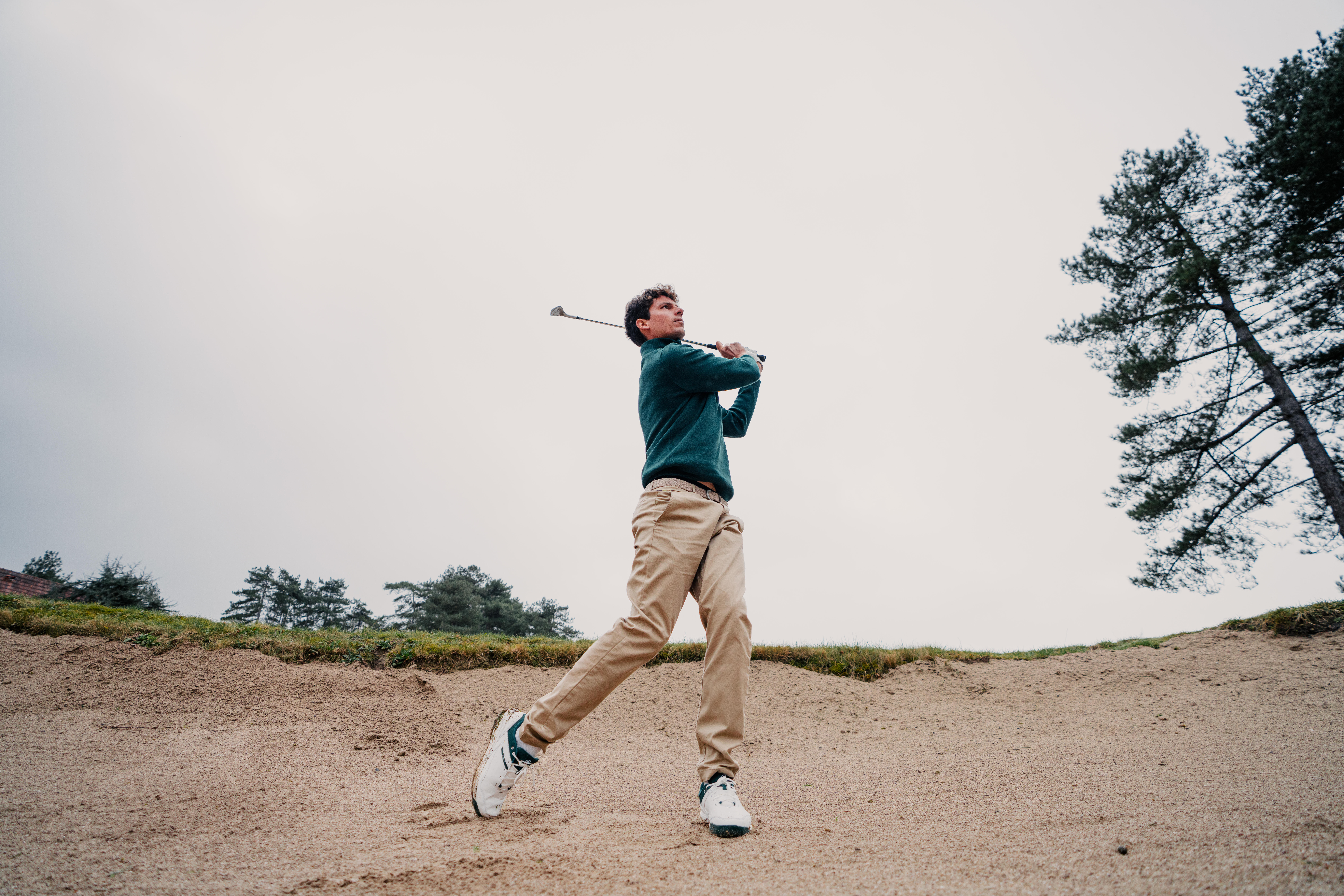 Men’s Cotton Golf Pants - MW 500 Navy - INESIS