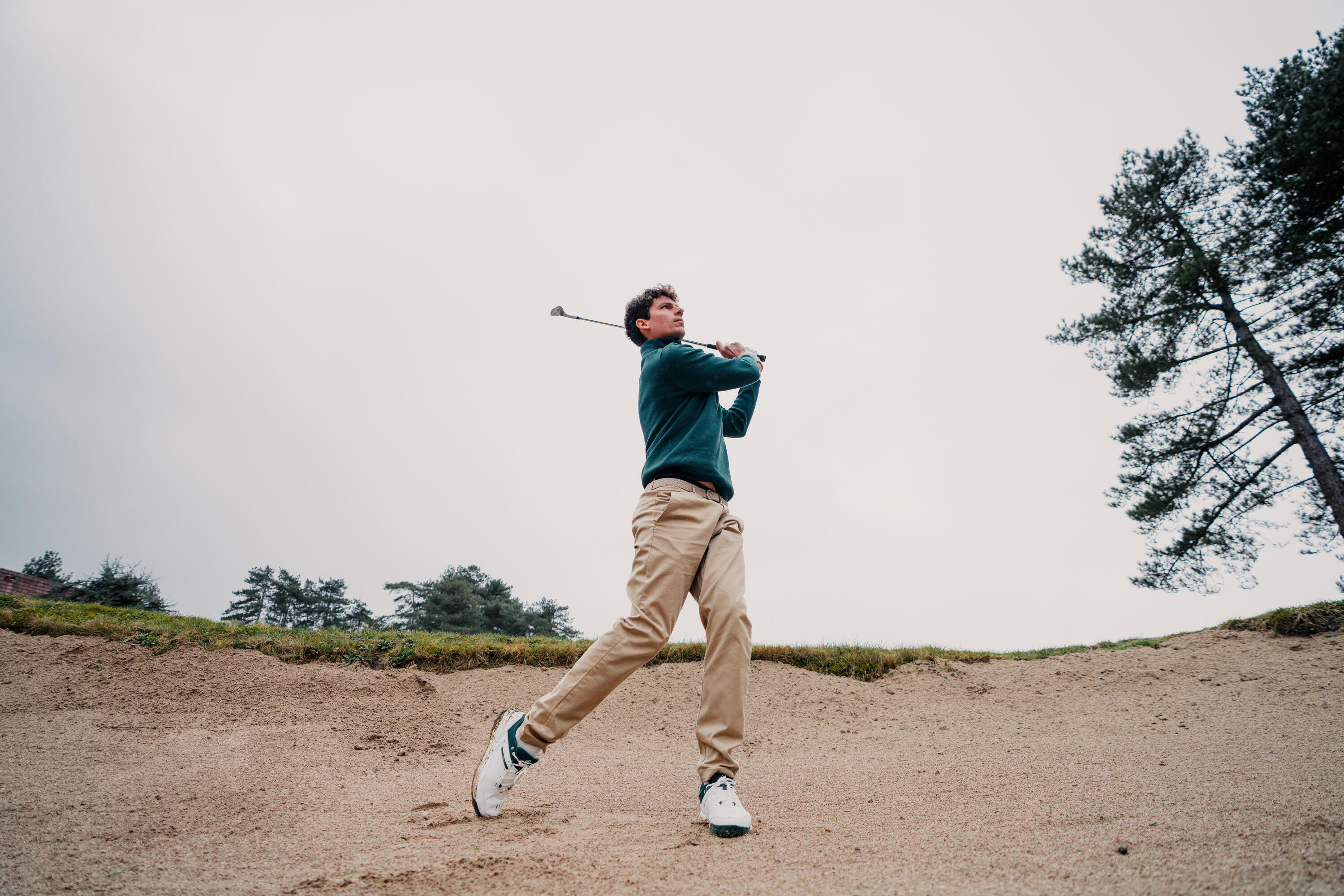 Pantalon de golf en coton Homme – MW 500 beige 7/9