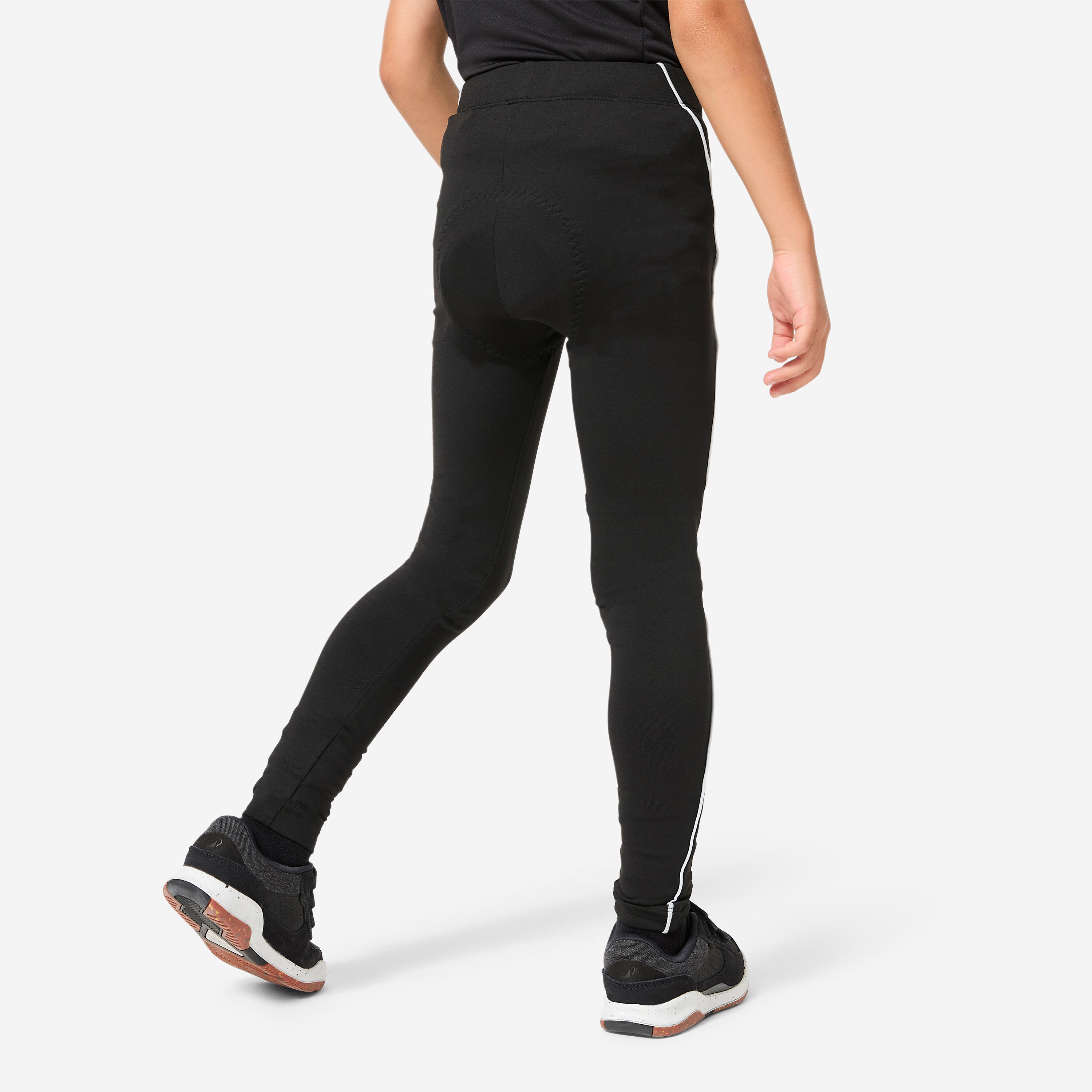 Kids' Bike Tights 100 Age 8-14 - Black 3/5